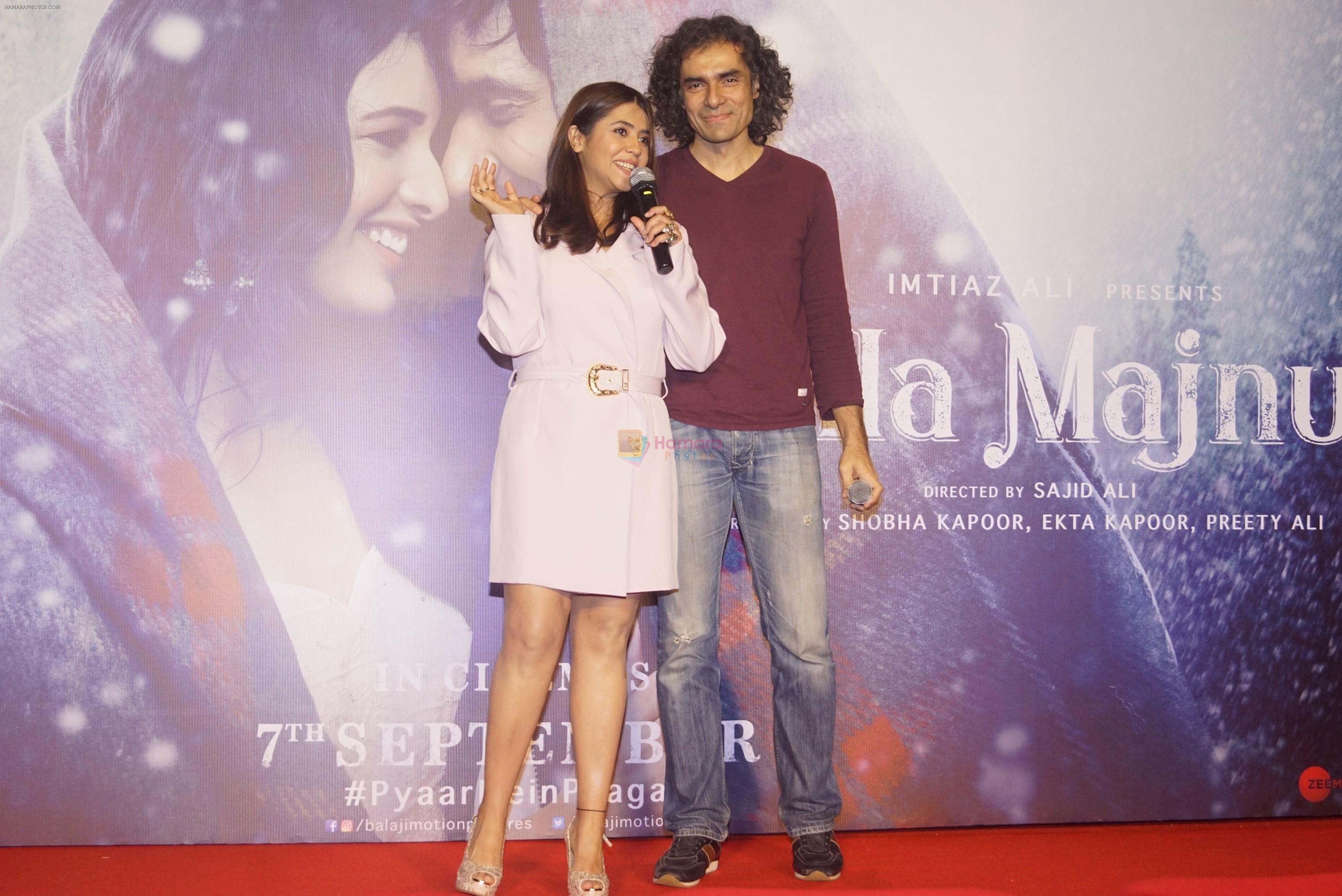 Imtiaz Ali, Ekta Kapoor at the Trailer Launch Of Film Laila Majnu on 6th Aug 2018