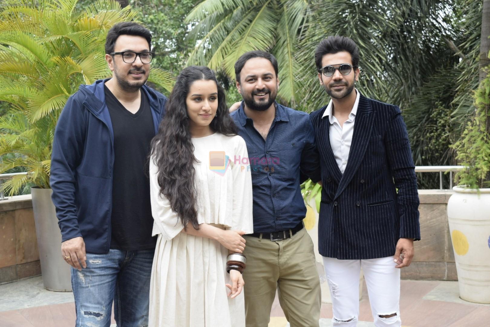 Shraddha Kapoor, Rajkummar Rao, Dinesh Vijan, Amar Kaushik at the promotion for film Stree in Novotel juhu on 7th Aug 2018