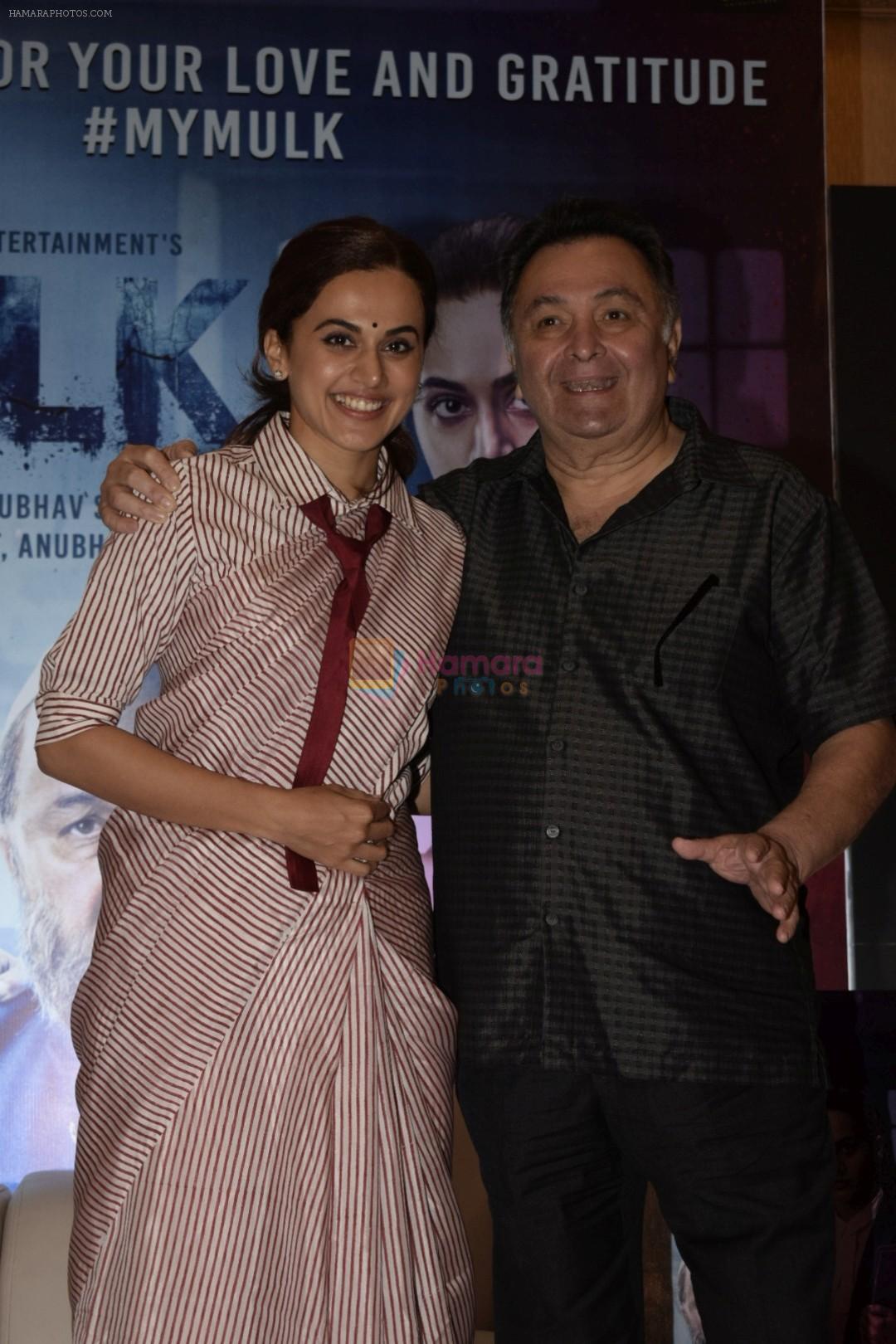 Taapsee Pannu, Rishi Kapoor at the Success party of Mulk in The Club andheri on 11th Aug 2018