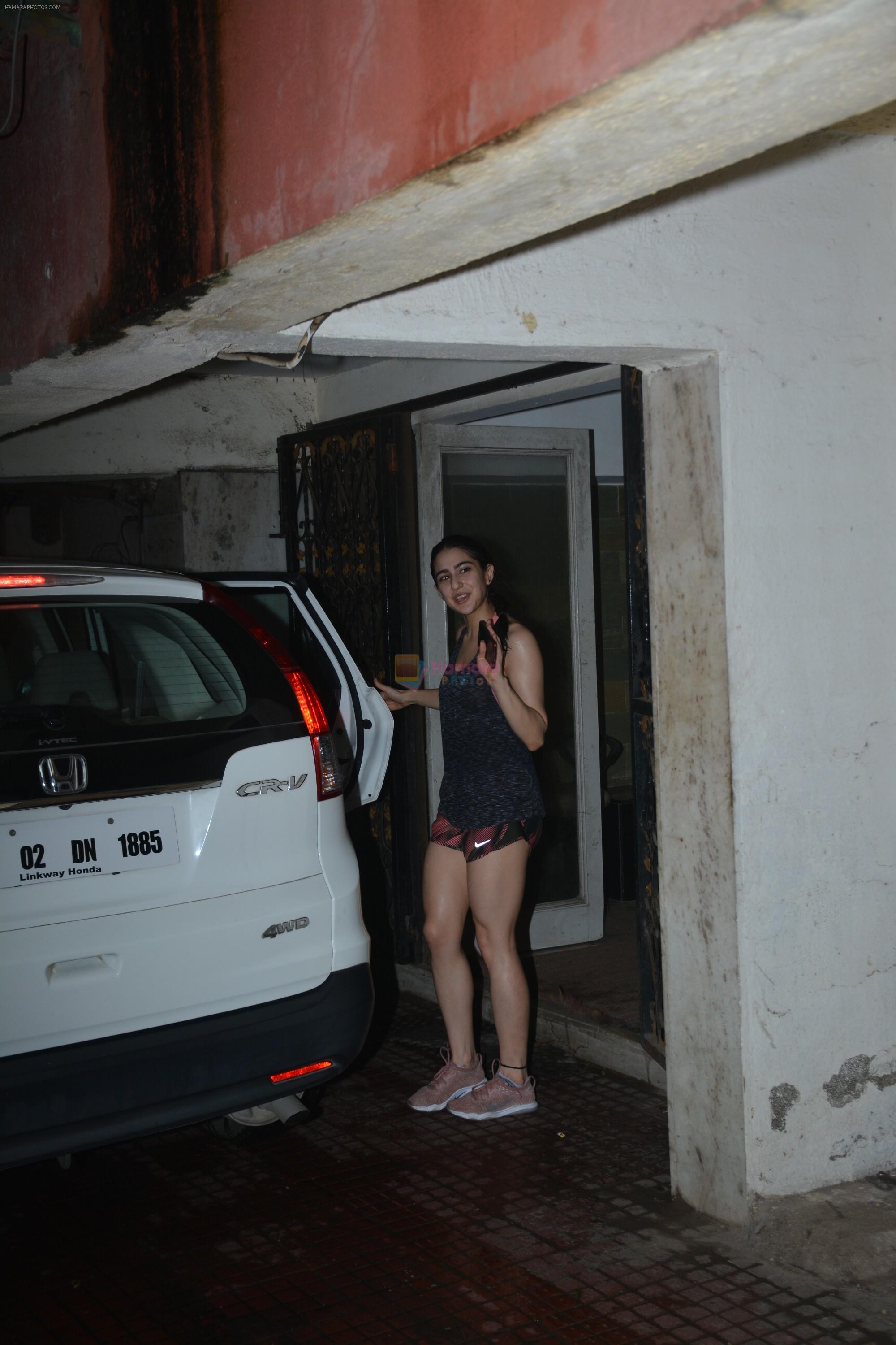 Sara Ali Khan spotted at Pilates gym in khar on 13th Aug 2018