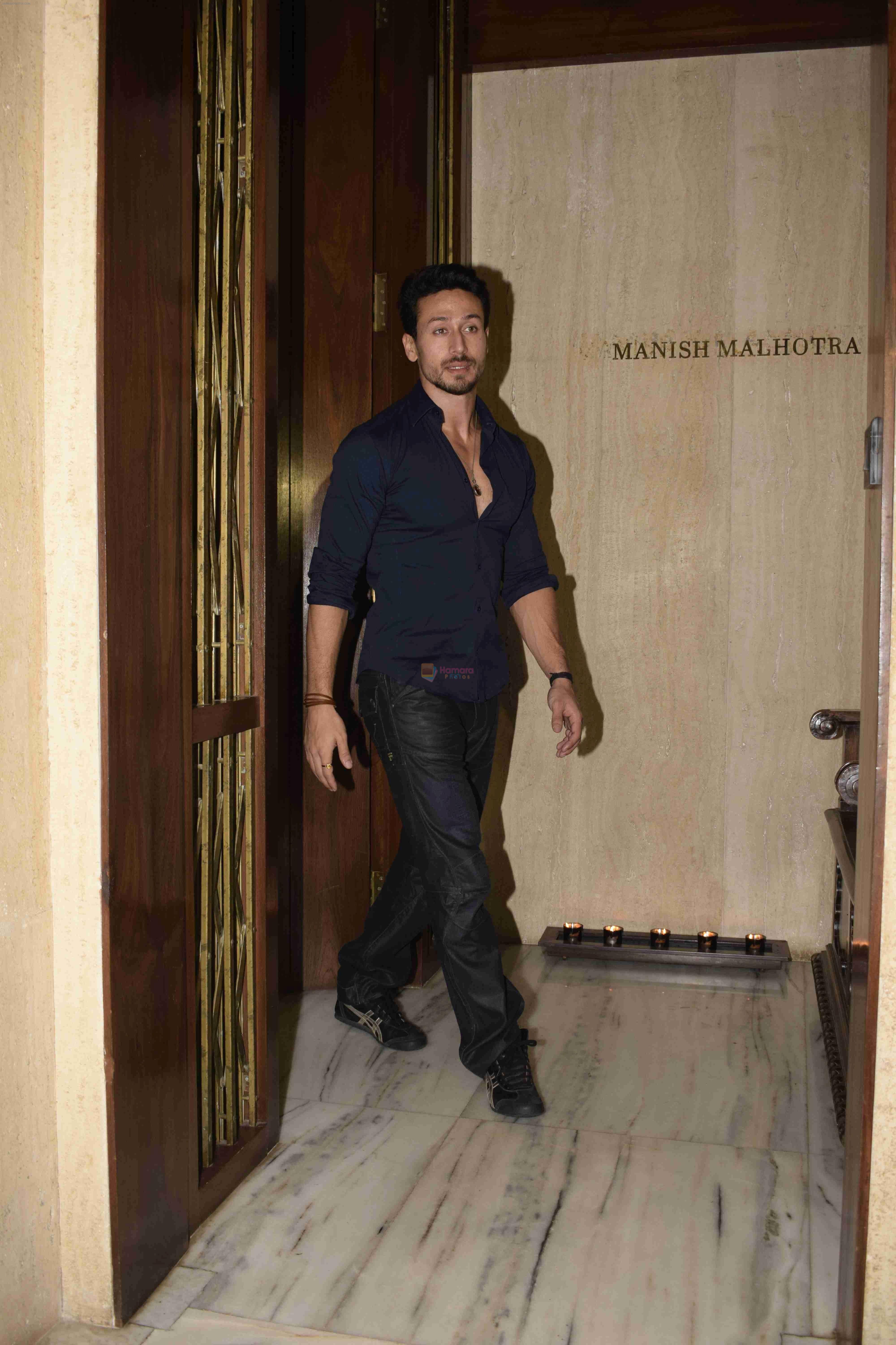 Tiger Shroff at Manish Malhotra's party in his bandra home on 14th Aug 2018