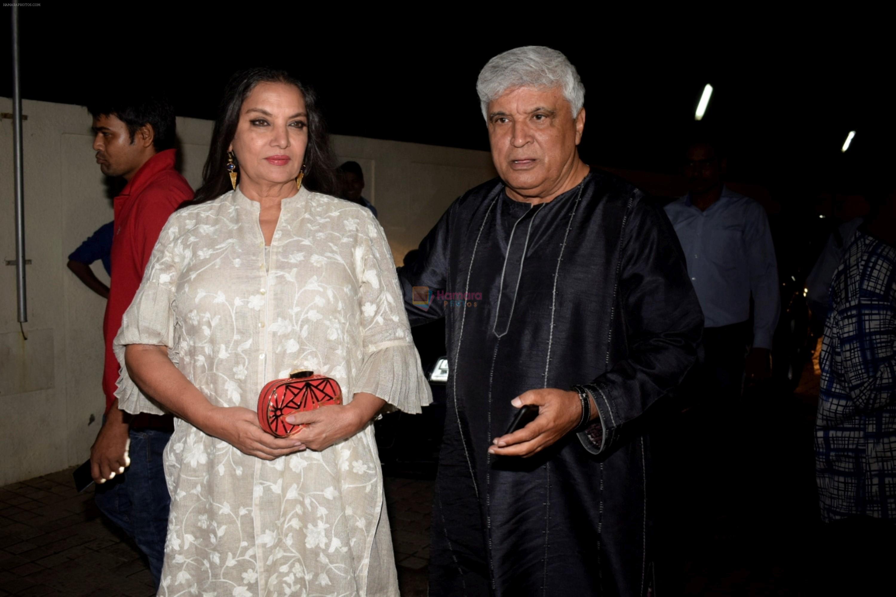 Javed Akhtar, Shabana Azmi at the Screening of Gold in pvr juhu on 14th Aug 2018