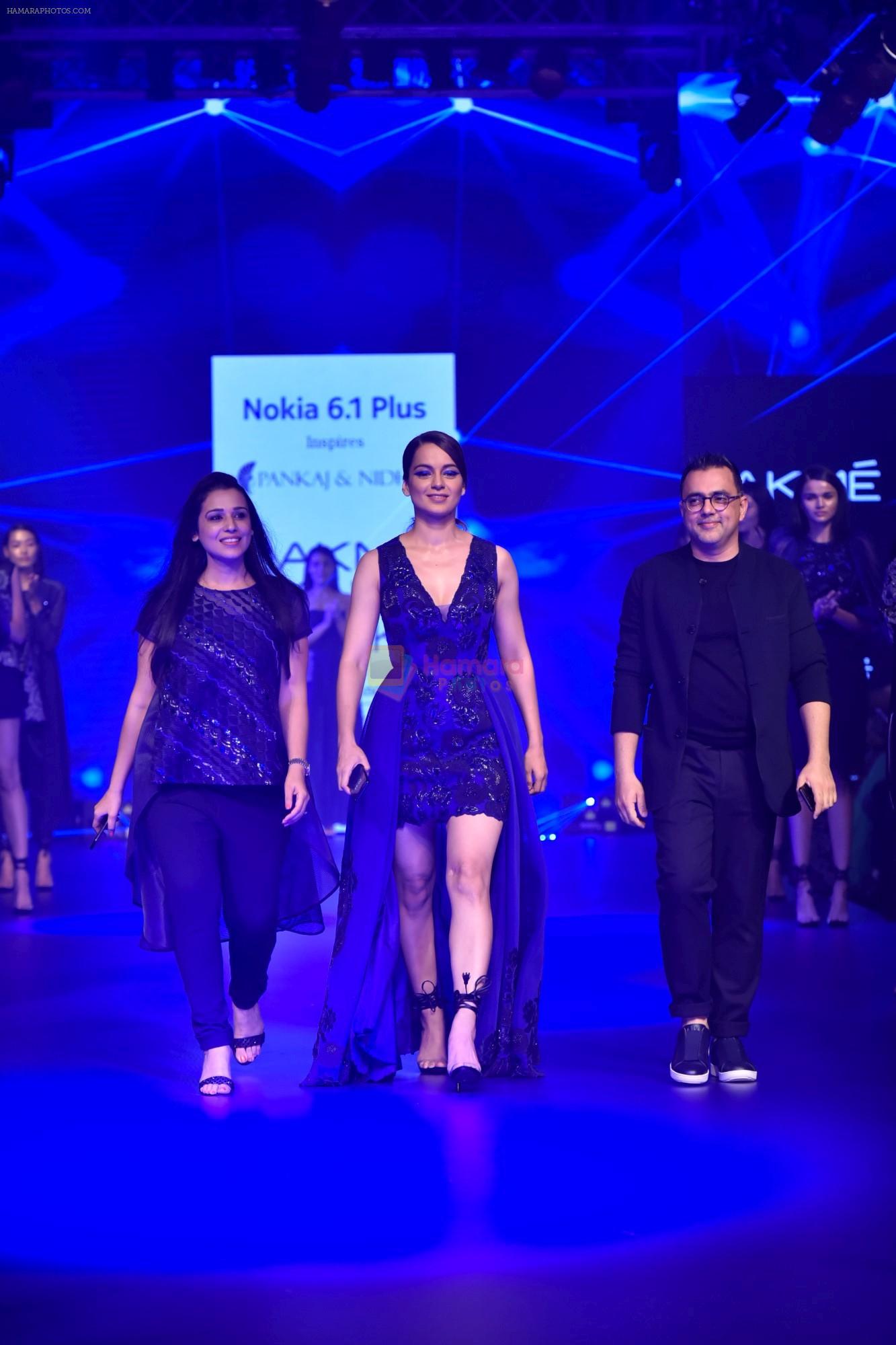 Kangana Ranaut at Pankaj and Nidhi Show at Lakme Fashion Week on 26th Aug 2018