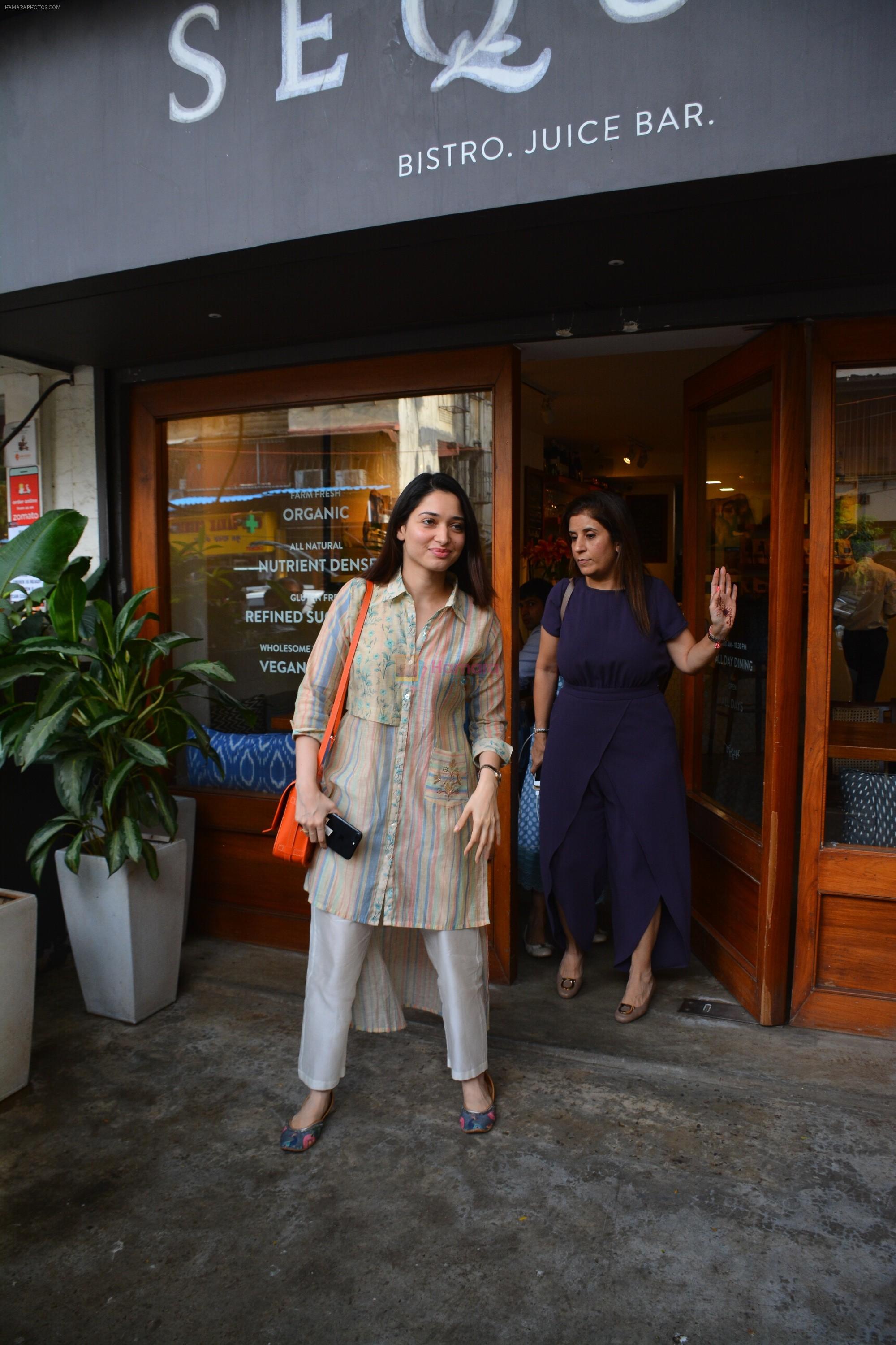 Tamannaah Bhatia spotted at sequel in bandra on 31st Aug 2018