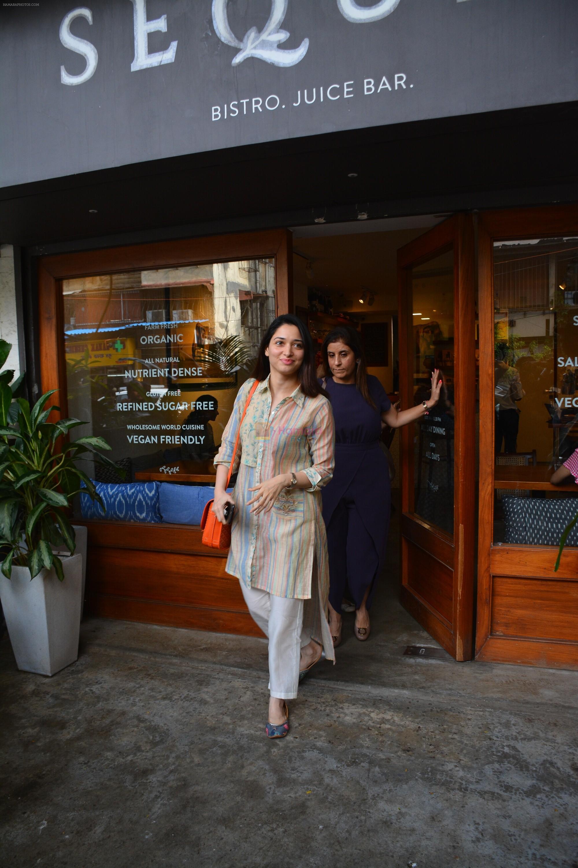 Tamannaah Bhatia spotted at sequel in bandra on 31st Aug 2018