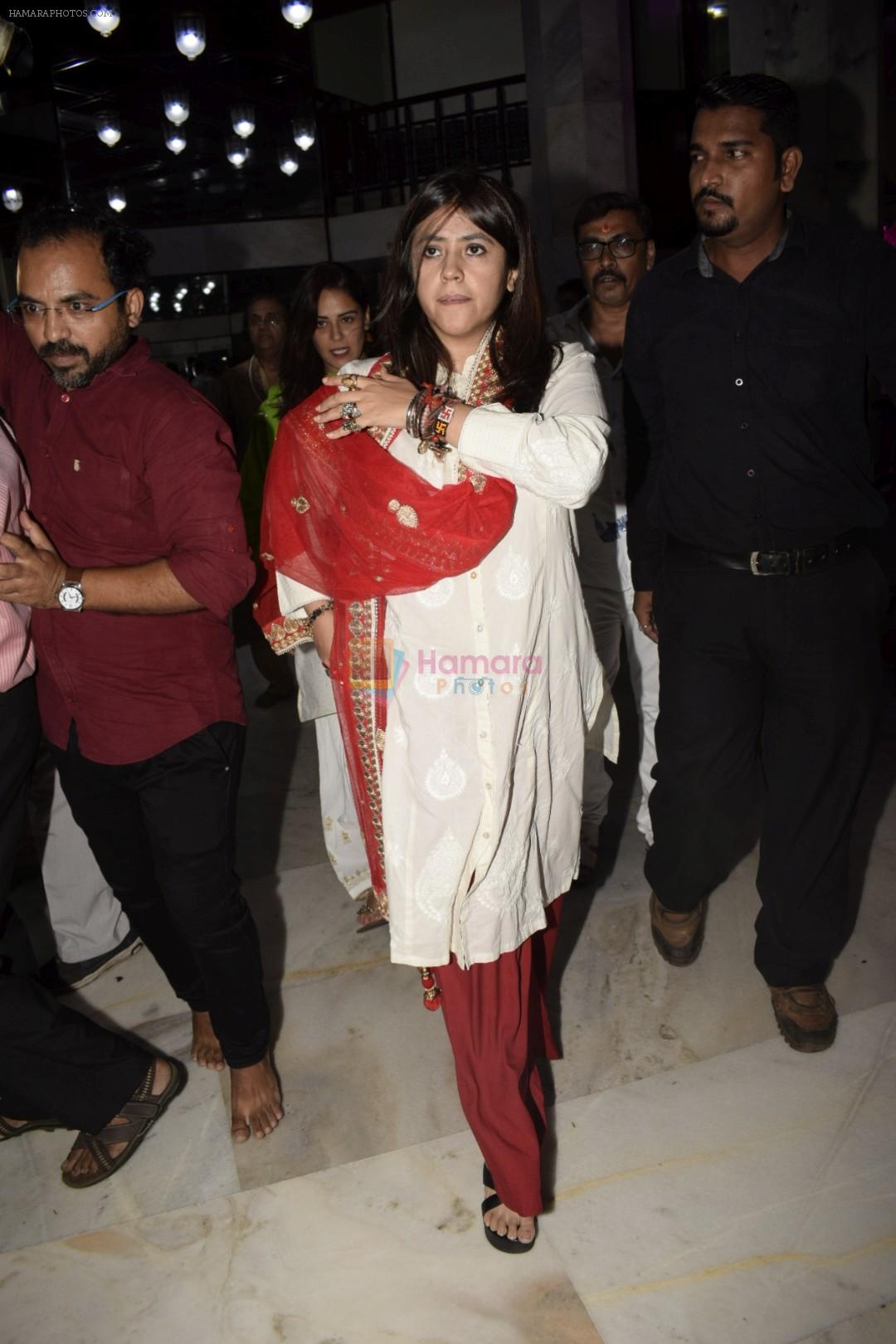 Ekta Kapoor At Iskon Juhu on 3rd Sept 2018