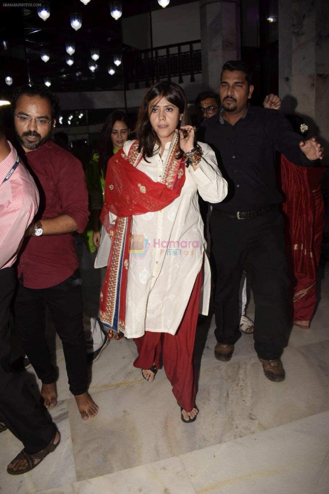 Ekta Kapoor At Iskon Juhu on 3rd Sept 2018