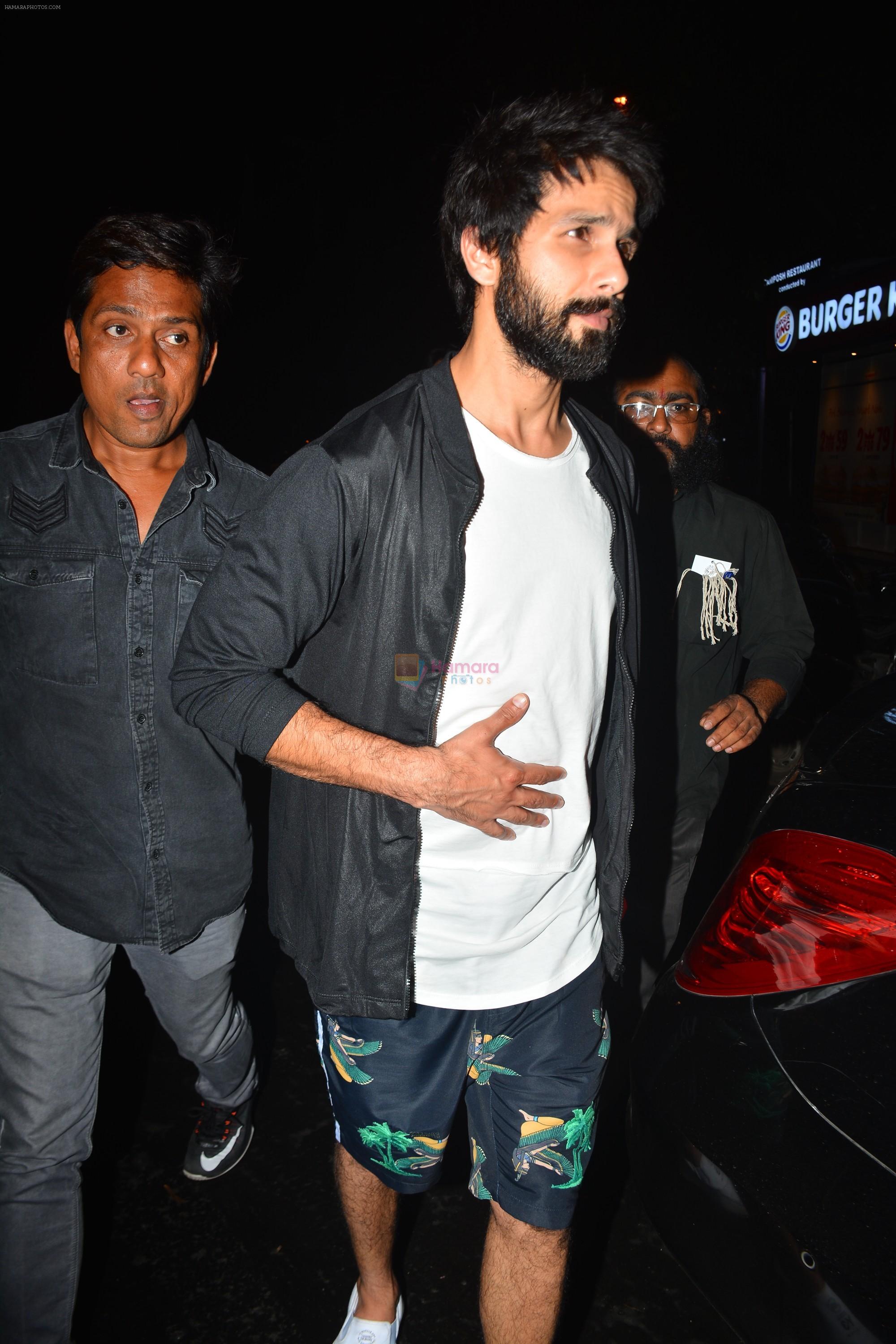 Shahid Kapoor spotted at Bastian bandra on 4th Sept 2018