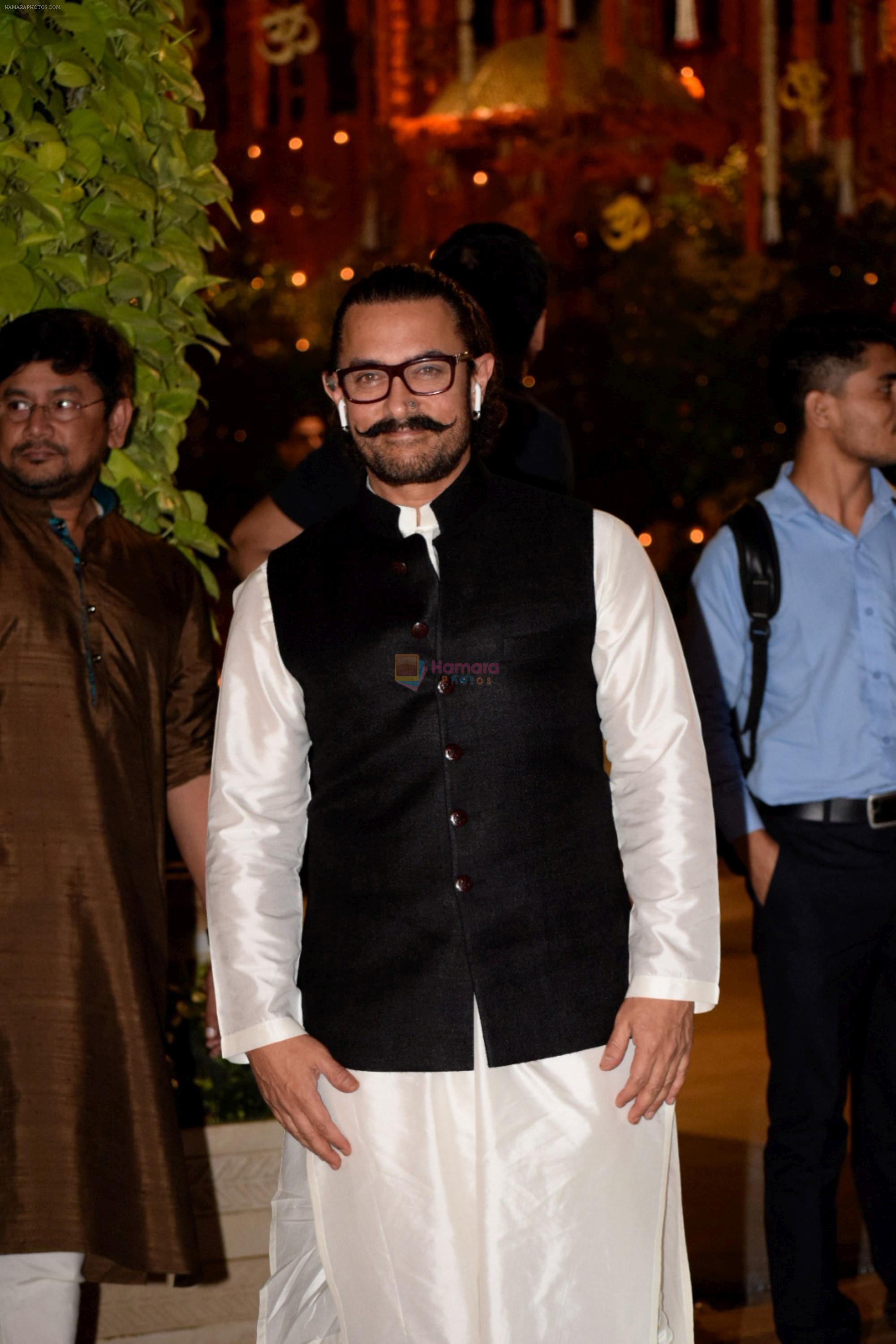 Aamir Khan at Mukesh Ambani's House For Ganesha Chaturthi on 13th Sept 2018
