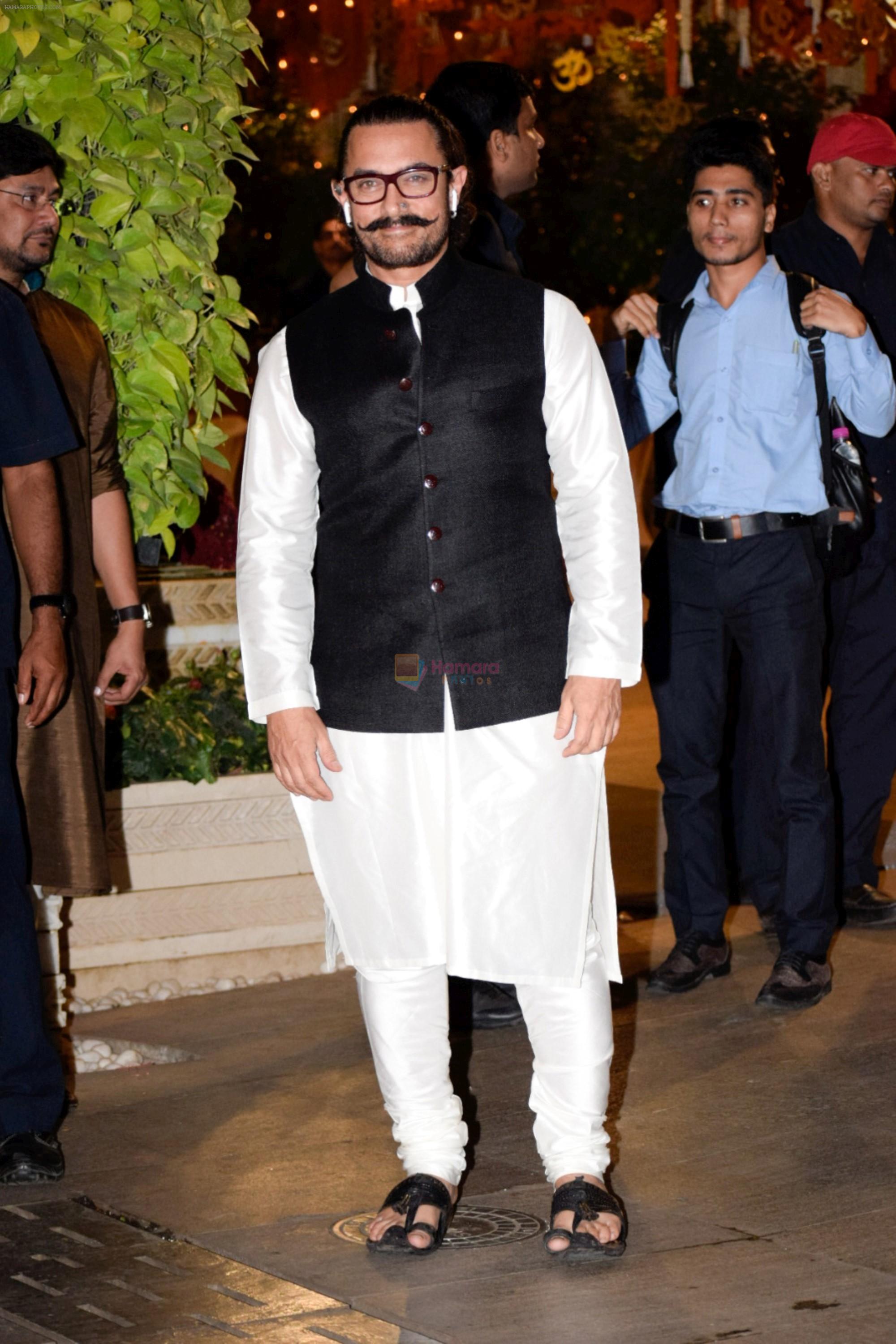 Aamir Khan at Mukesh Ambani's House For Ganesha Chaturthi on 13th Sept 2018