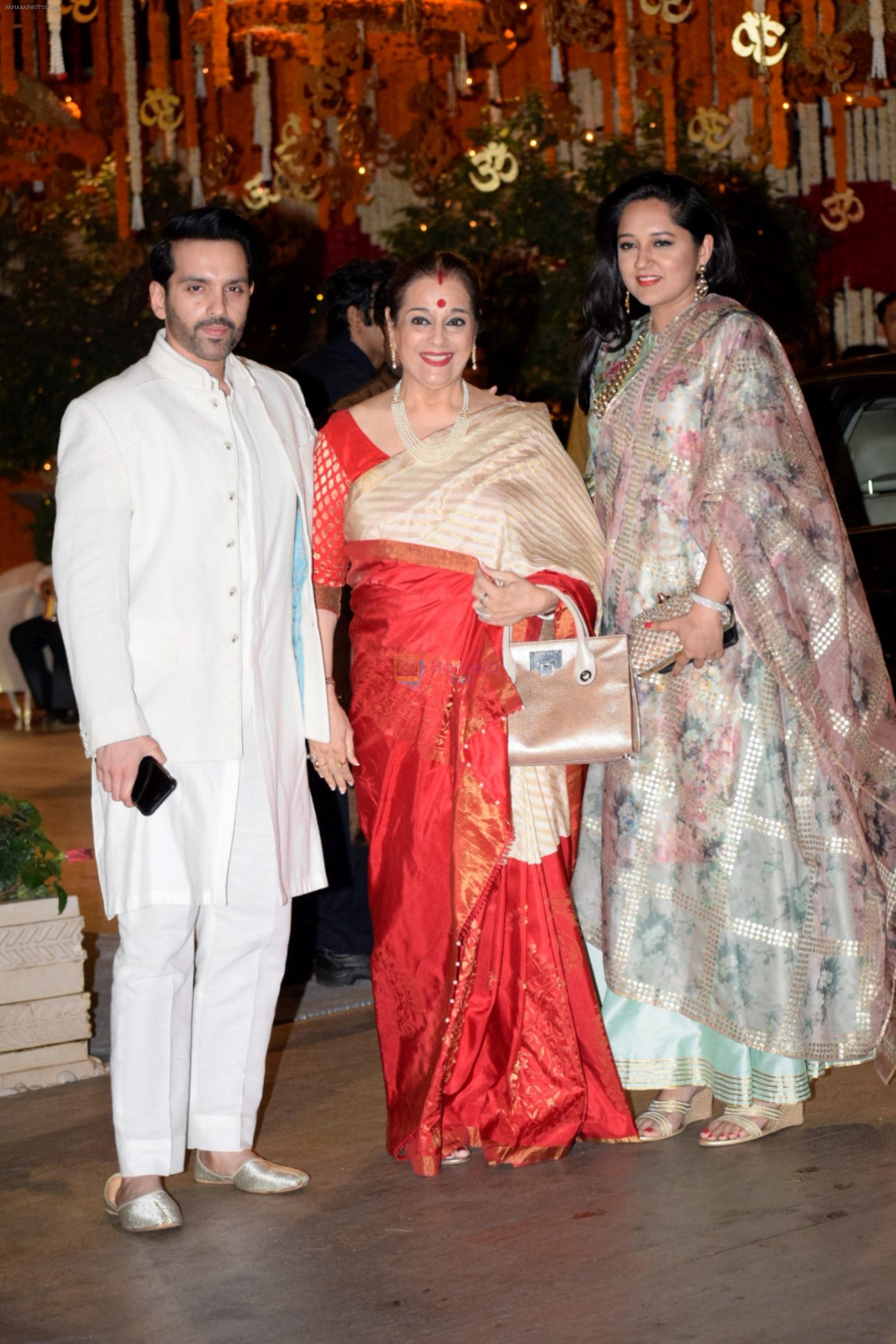 Kush Sinha, Poonam Sinha at Mukesh Ambani's House For Ganesha Chaturthi on 13th Sept 2018