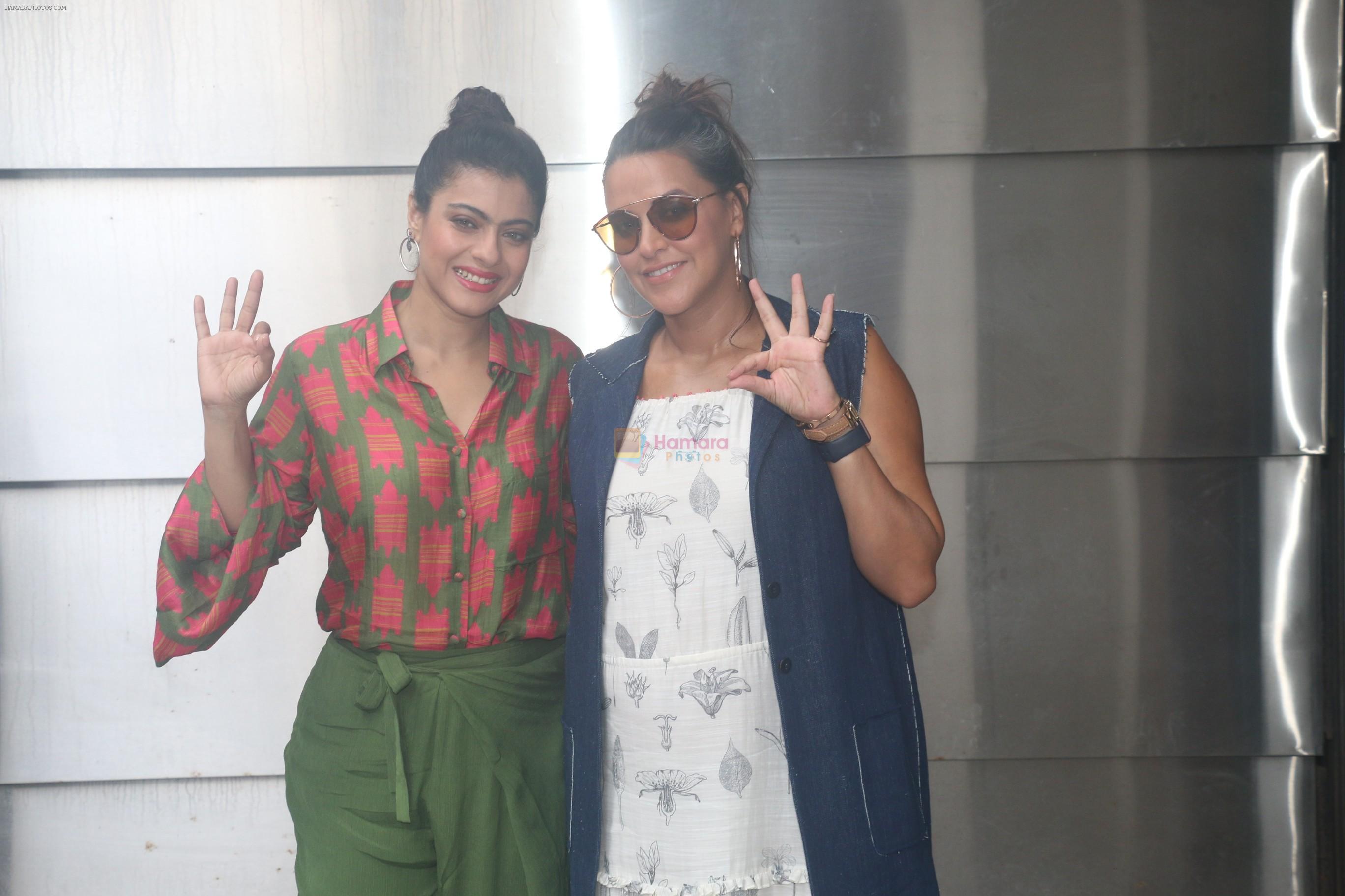 Kajol, Neha Dhupia spotted before the recording of NofilterNeha at Khar on 16th Sept 2018