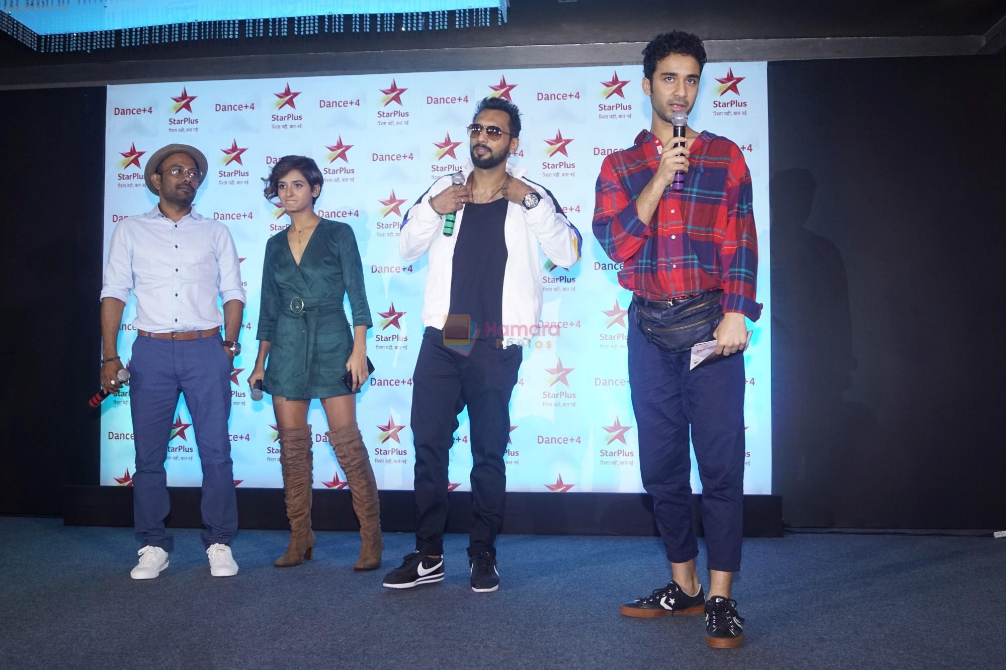 Shakti Mohan,Punit Pathak,Dharmesh, Raghav Juyal at the Media Interaction for Dance Plus Season 4 on 18th Sept 2018