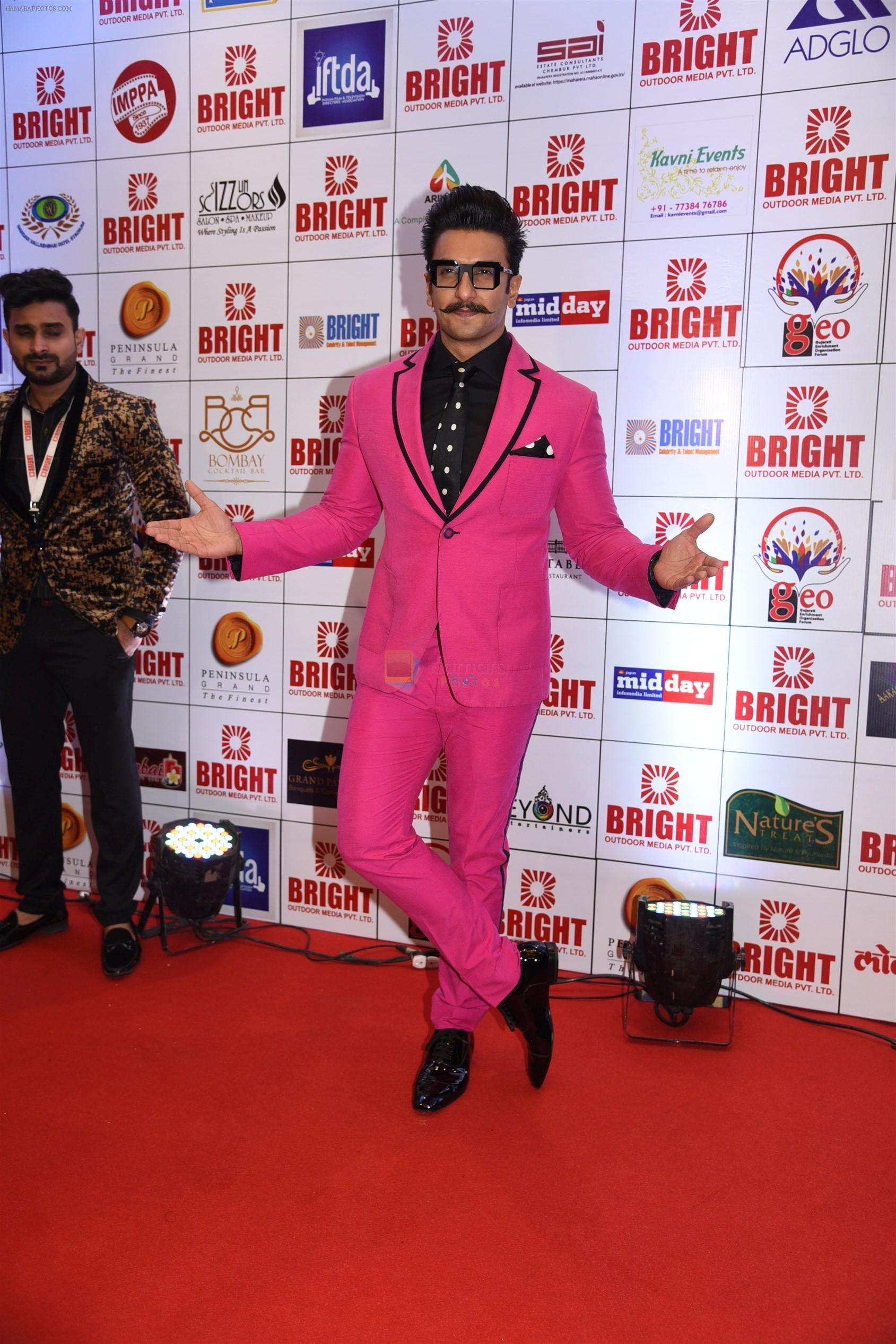 Ranveer Singh at Bright Awards in NSCI worli on 25th Sept 2018