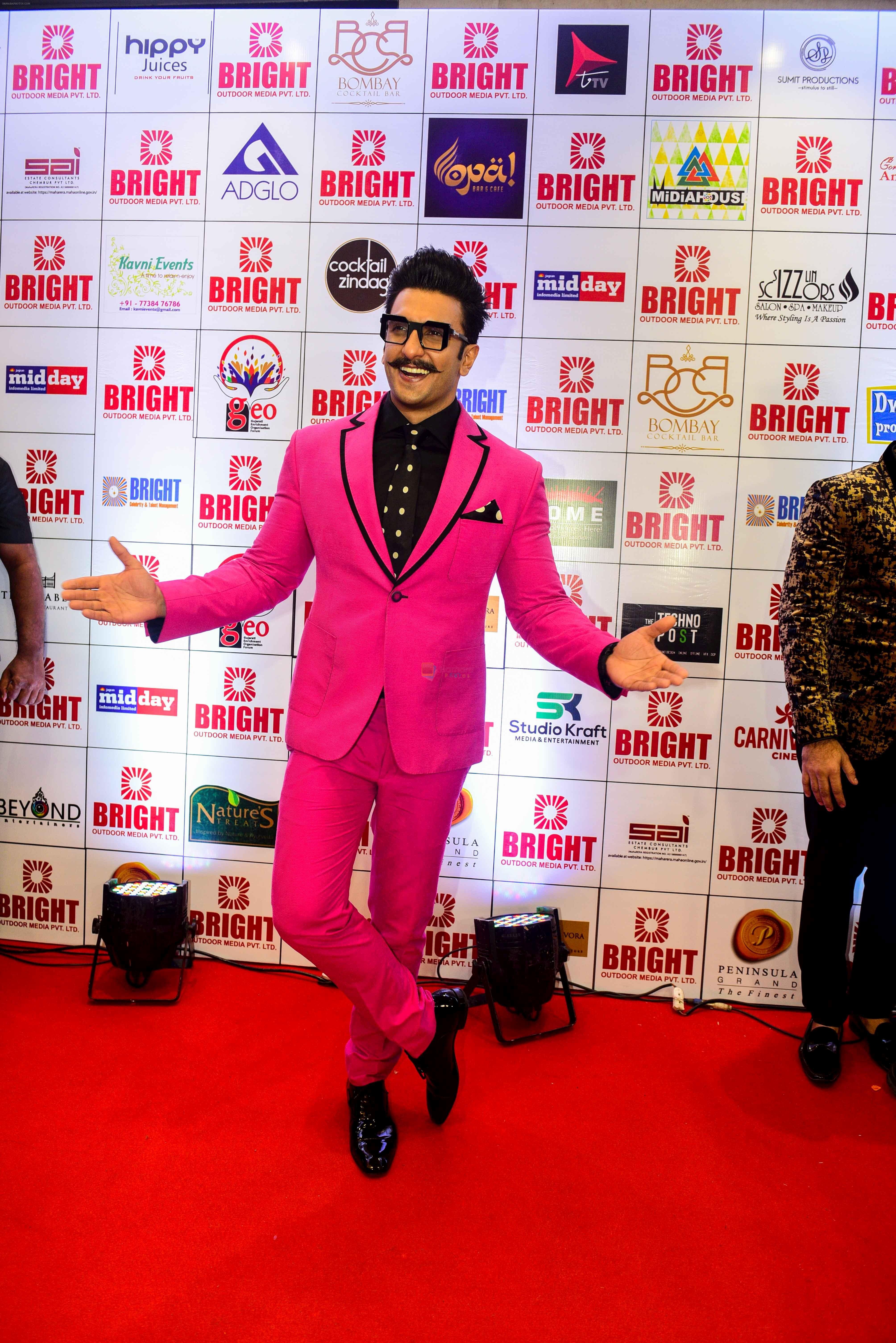 Ranveer Singh at Bright Awards in NSCI worli on 25th Sept 2018