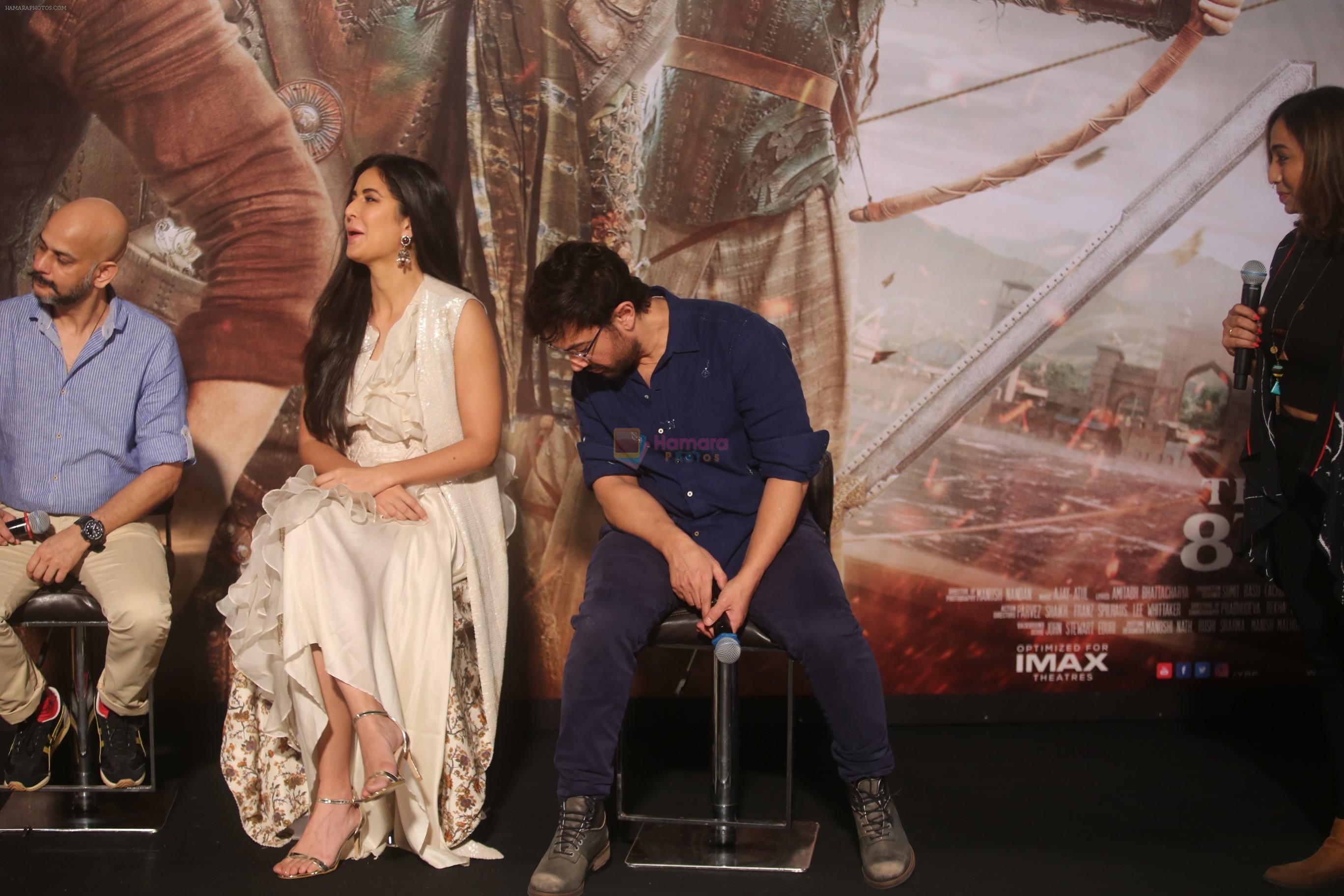 Aamir Khan, Katrina Kaif at the Trailer launch of film Thugs of Hindustan at Imax Wadala on 27th Sept 2018