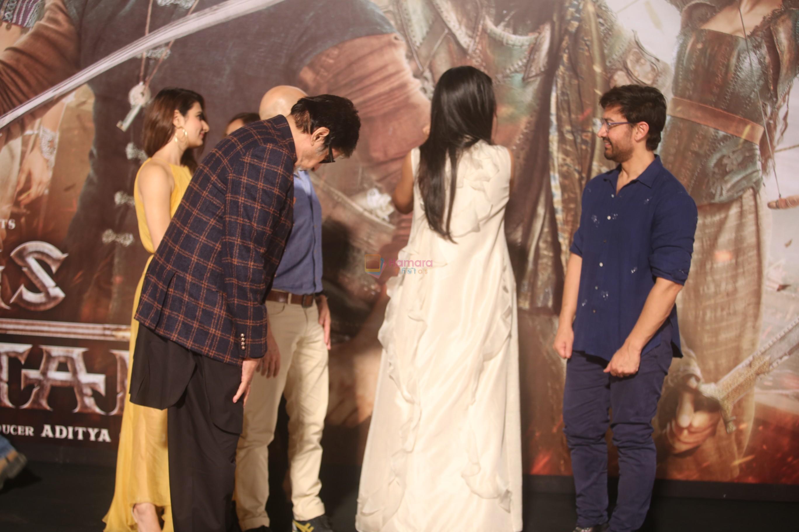 Amitabh Bachchan, Aamir Khan, Katrina Kaif and Fatima Sana Shaikh, Vijay Krishna Acharya at the Trailer launch of film Thugs of Hindustan at Imax Wadala on 27th Sept 2018
