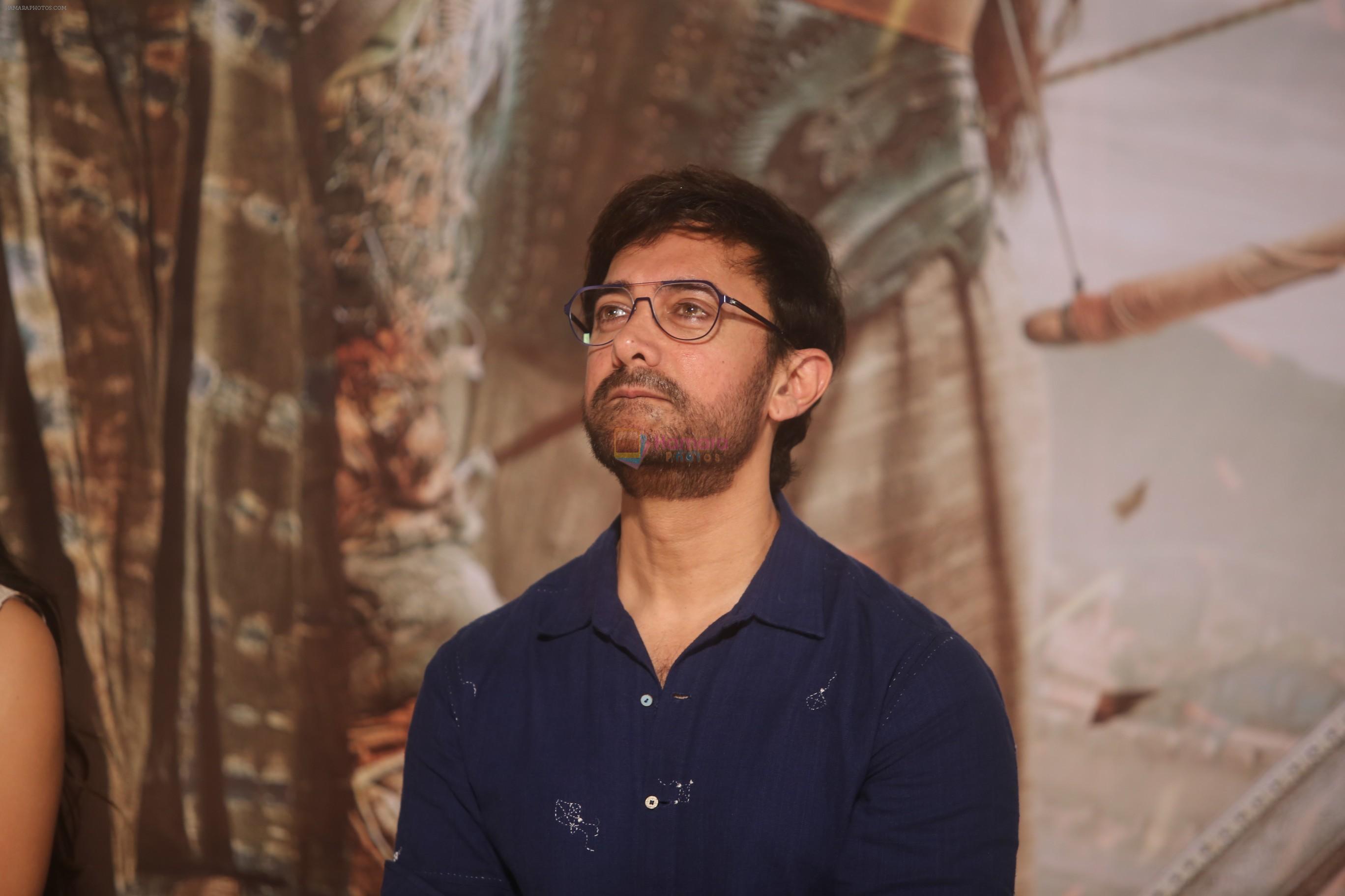 Aamir Khan at the Trailer launch of film Thugs of Hindustan at Imax Wadala on 27th Sept 2018