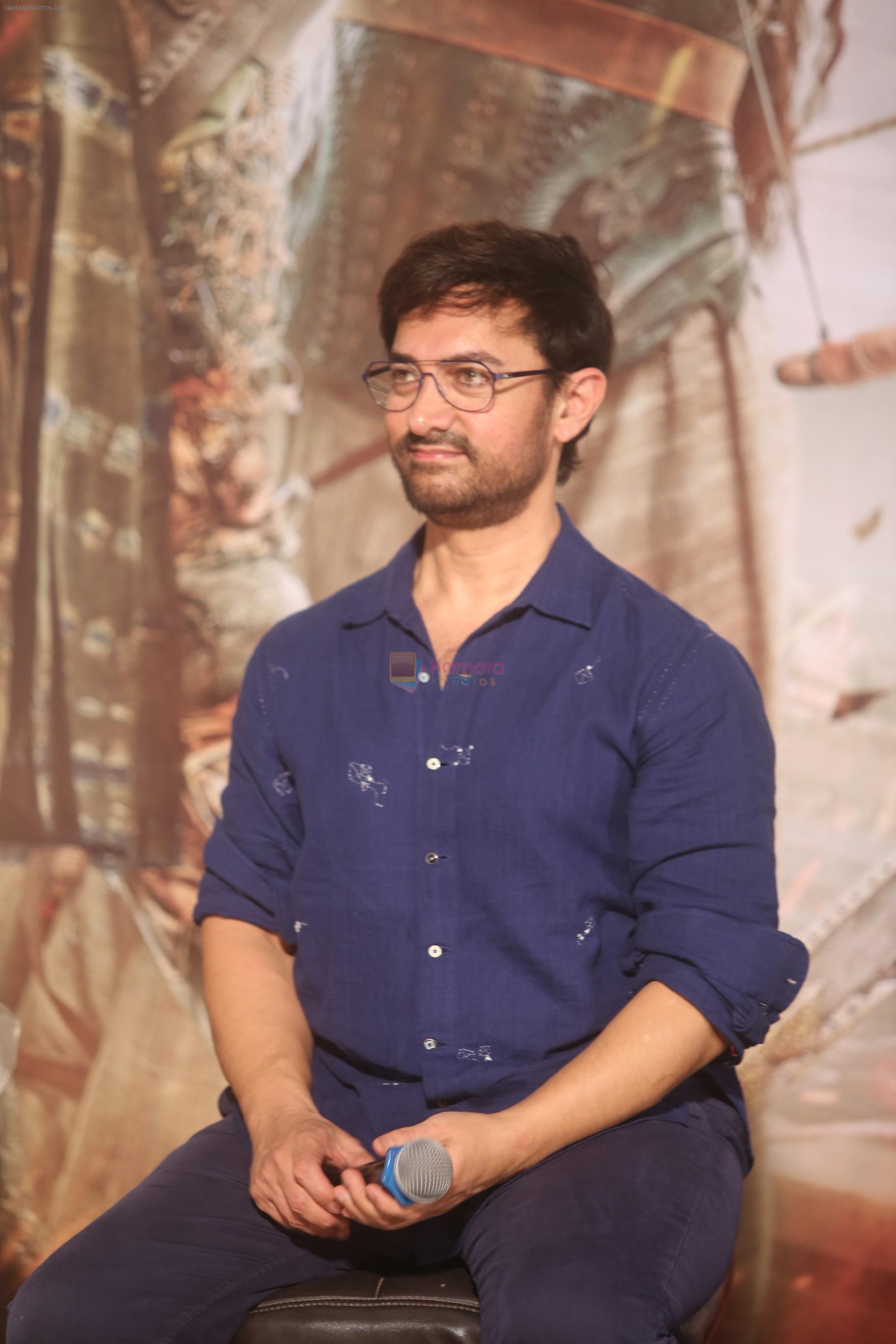 Aamir Khan at the Trailer launch of film Thugs of Hindustan at Imax Wadala on 27th Sept 2018