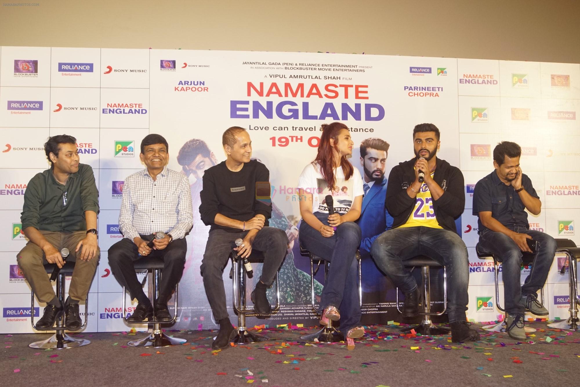 Arjun Kapoor, Parineeti Chopra, Vipul Shah At The Song Launch Of Proper Patola From Film Namaste England on 3rd Oct 2018