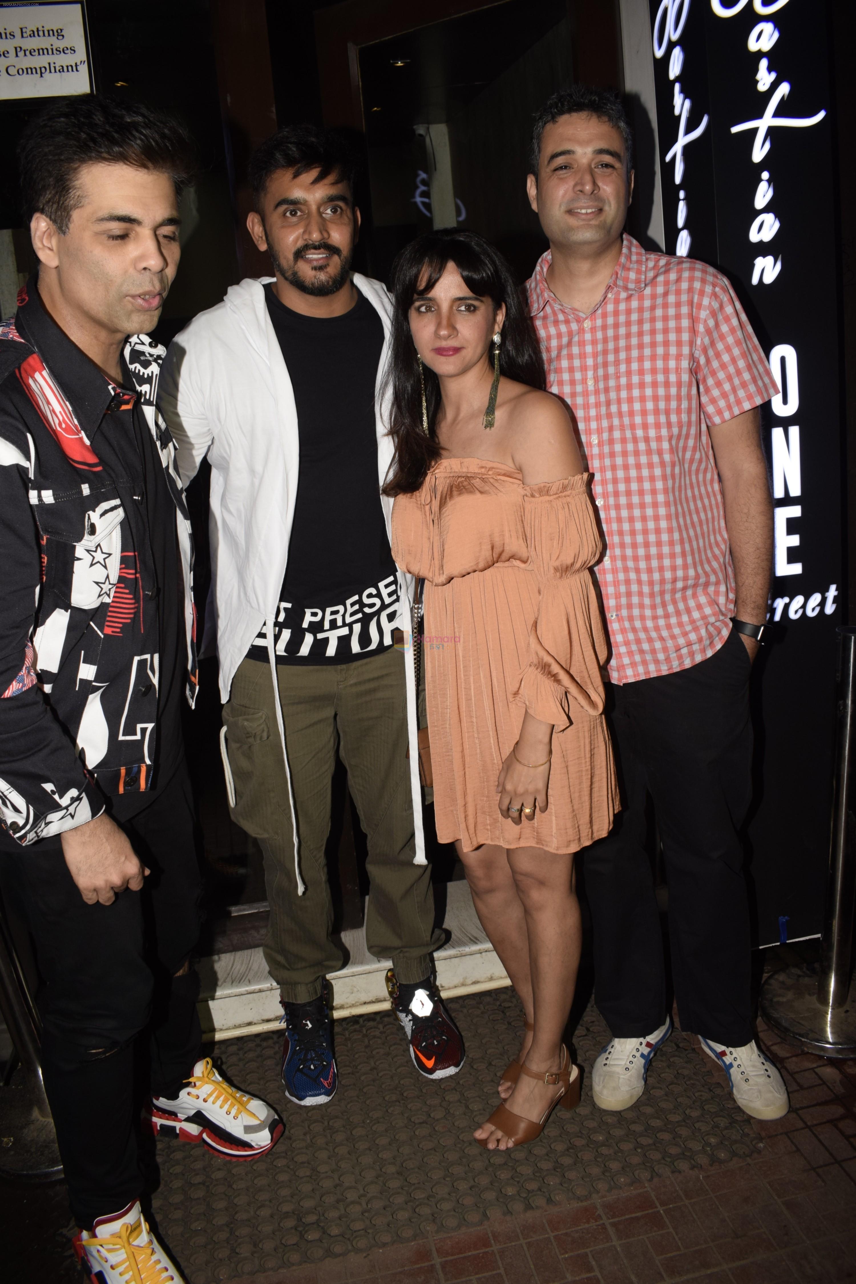 Karan Johar, Shashank Khaitan, Shruti Seth at Soha Ali Khan's birthday party in Bastian, bandra on 3rd Oct 2018