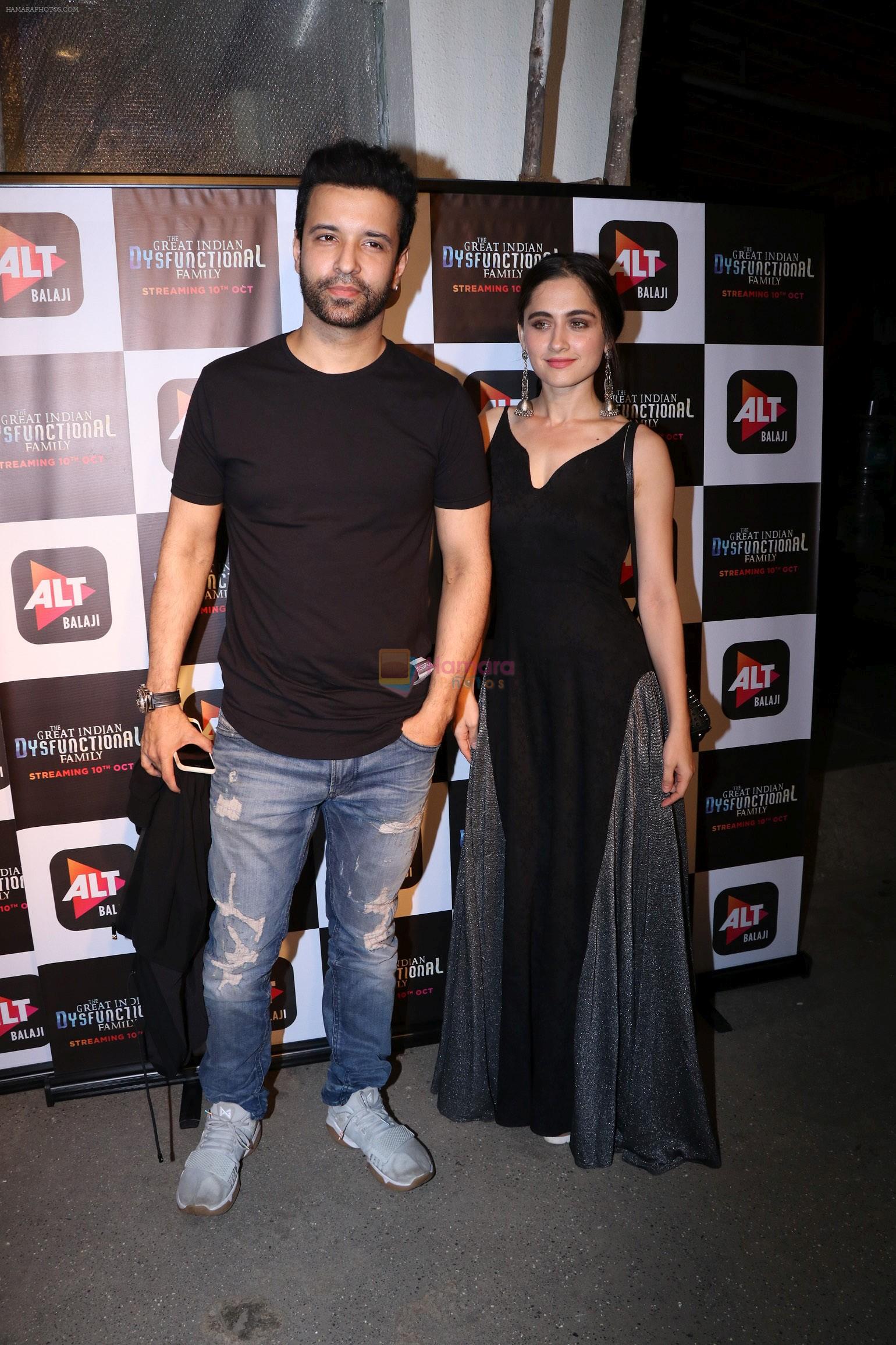 Aamir Ali, Sanjeeda at the Screening of Alt Balaji's new web series The Dysfunctional Family in Sunny Super Sound juhu on 10th Oct 2018