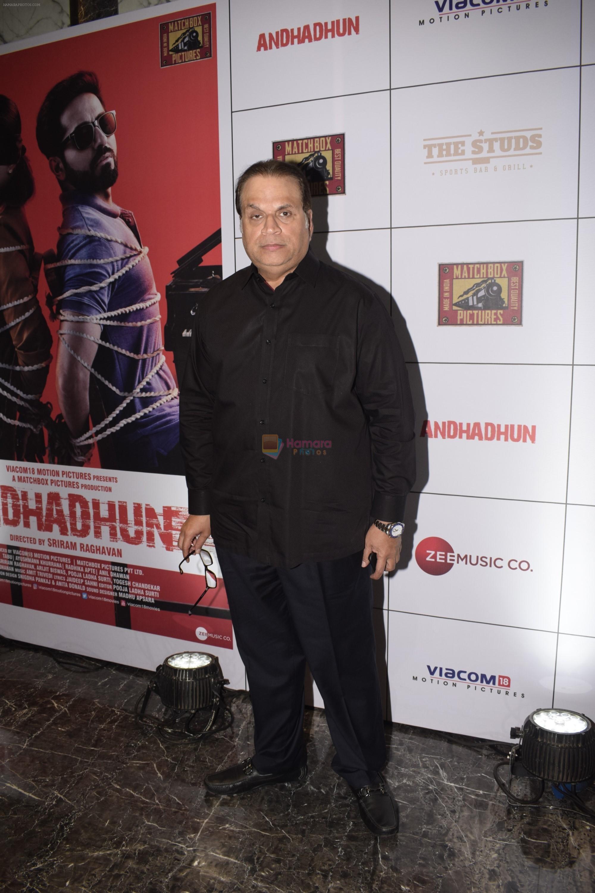 Ramesh Taurani at the Success Party of Film Andhadhun on 16th Oct 2018