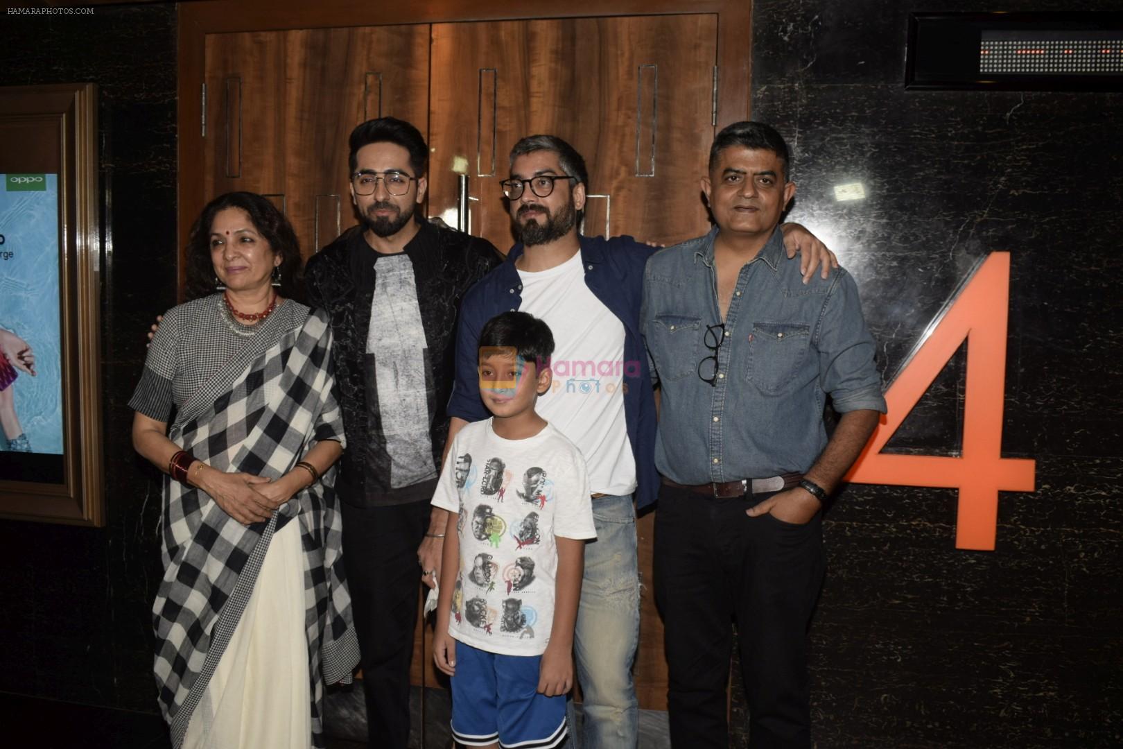Neena Gupta, Gajraj Rao, Amit Sharma at the promotion of film Badhaai Ho in Pvr Ecx In Andheri on 19th Oct 2018