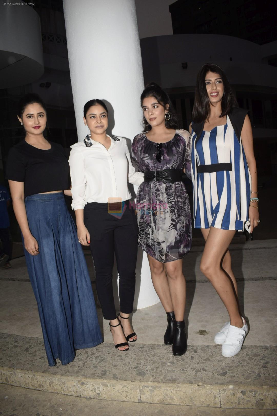 Rashmi Desai, Sumona Chakravarti, Pooja Gor, Aishwarya Sakhuja at India's first tennis premiere league at celebrations club in Andheri on 20th Oct 2018