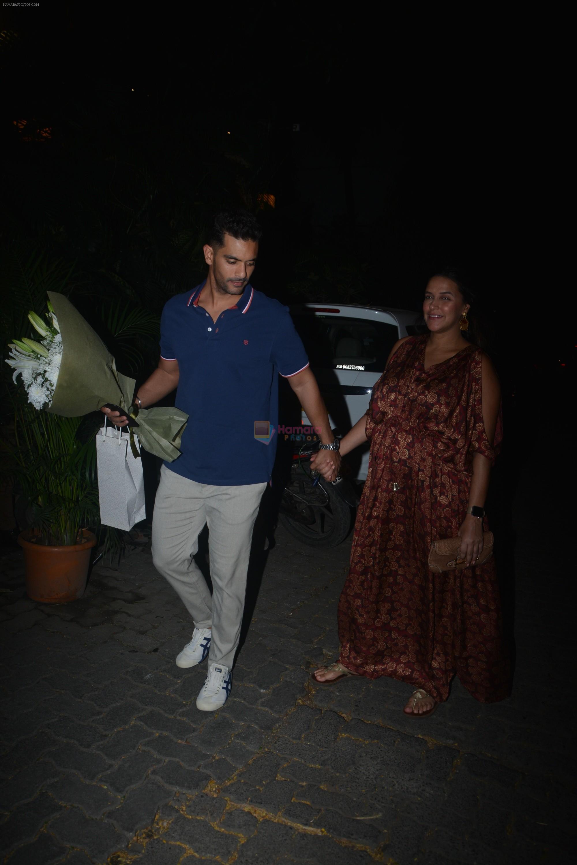 Neha Dhupia, Angad Bedi Spotted At Sophie Choudry's House In Bandra on 23rd Oct 2018