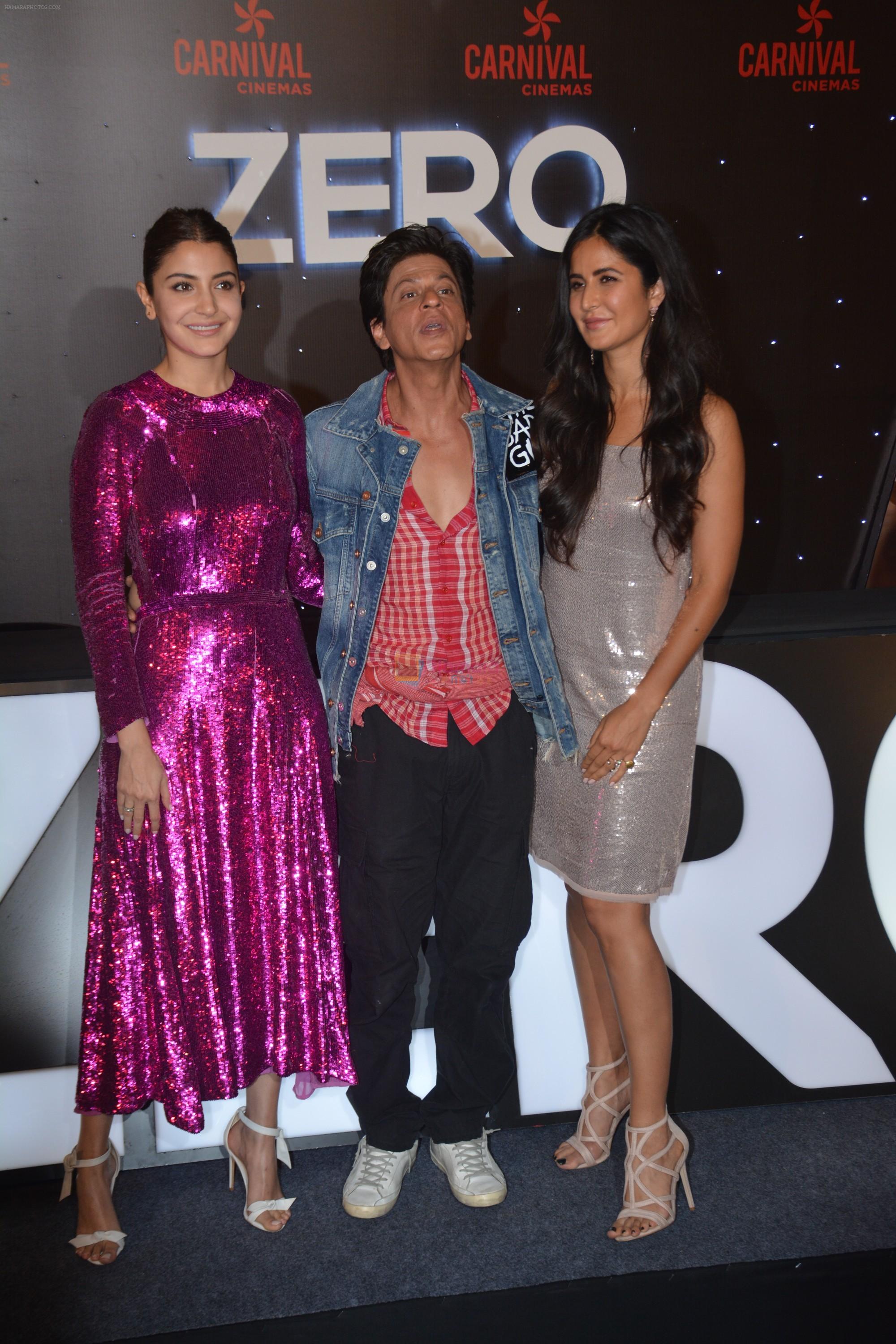 Shahrukh Khan, Anushka Sharma, Katrina Kaif at the Trailer launch of film Zero & Shahrukh Khan birthday celebration in Imax Wadala on 3rd Nov 2018