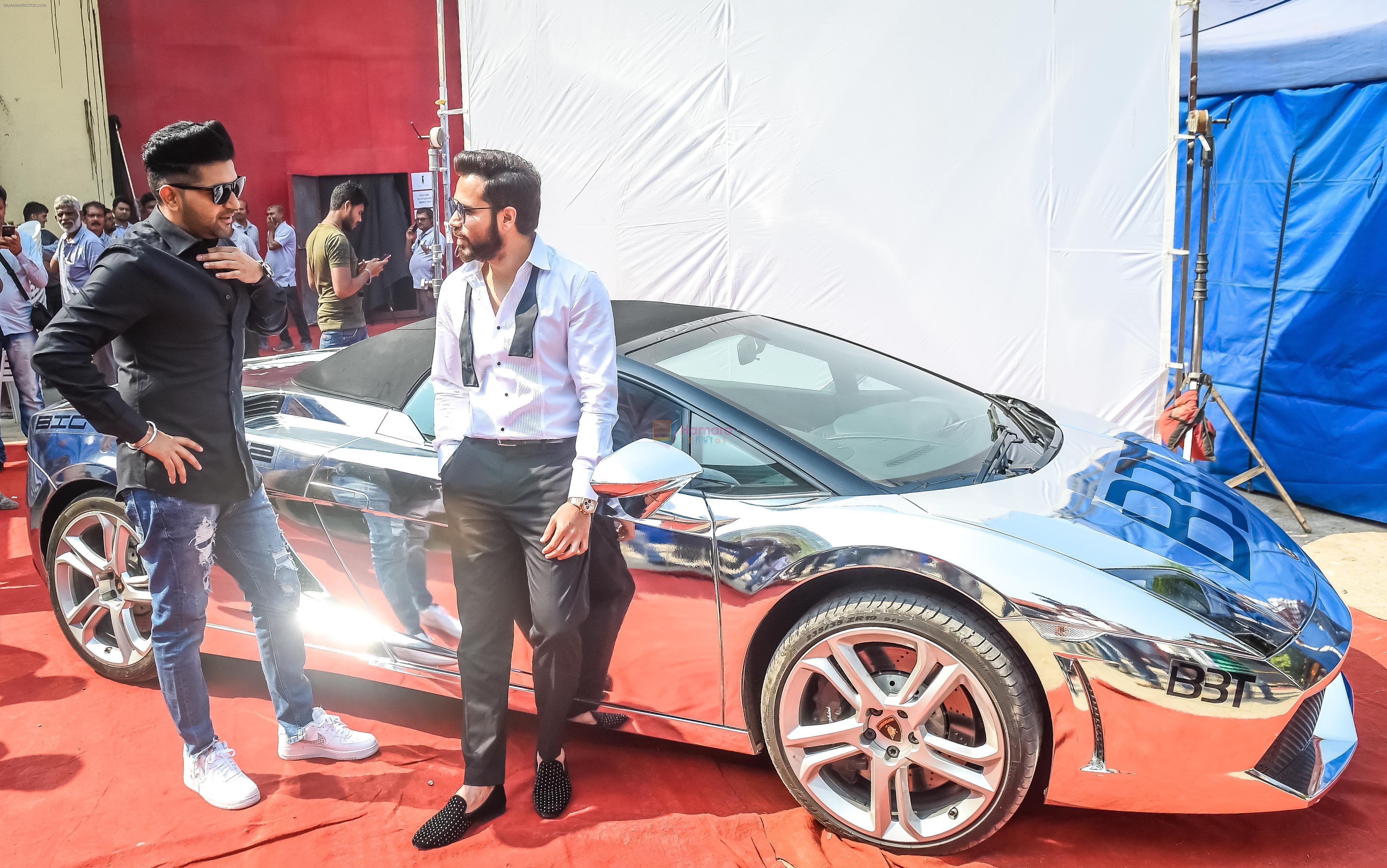Emraan Hashmi and Guru Randhawa on sets for _Cheat India_ Promotional Song on 14th Nov 2018