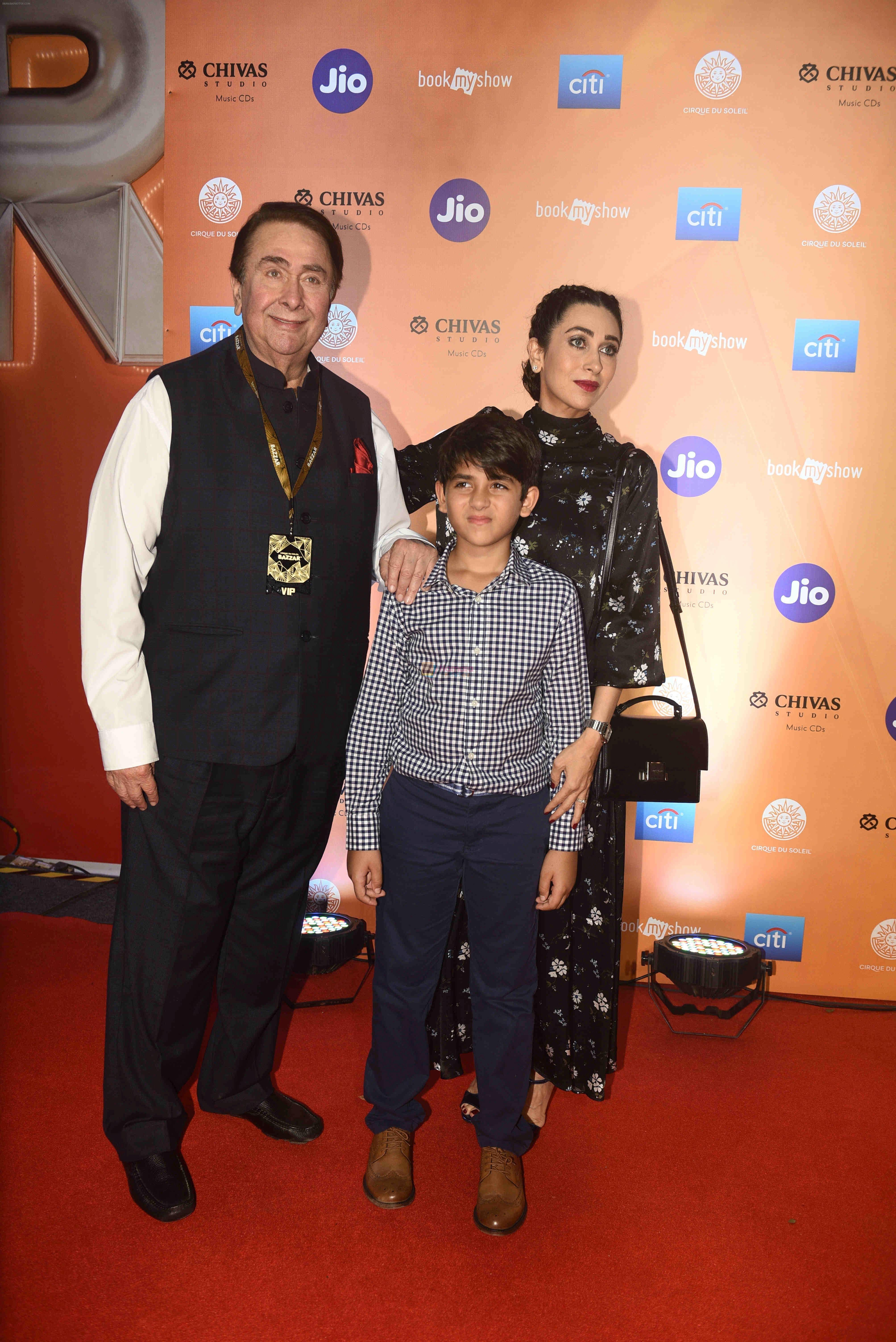 Karisma Kapoor, Randhir Kapoor at The Red Carpet Of The World Premiere Of Cirque Du Soleil Bazzar on 14th Nov 2018
