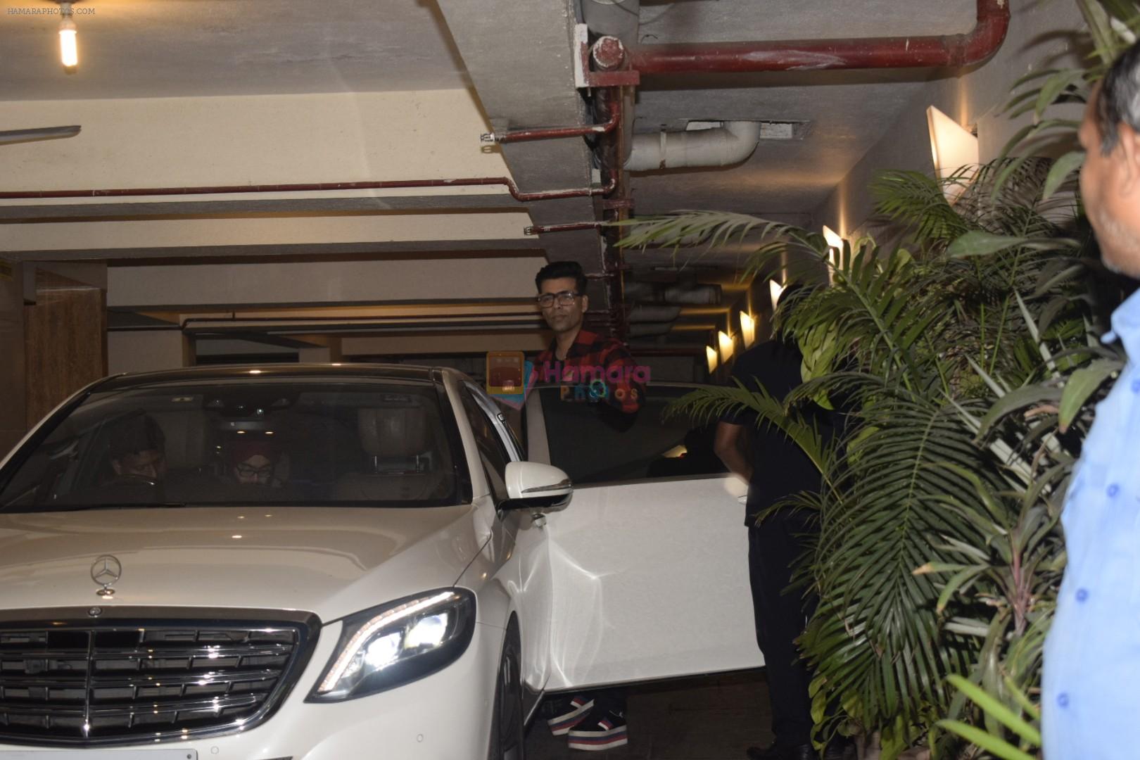 Karan Johar spotted at Kareena Kapoor's house party in bandra on 20th Nov 2018
