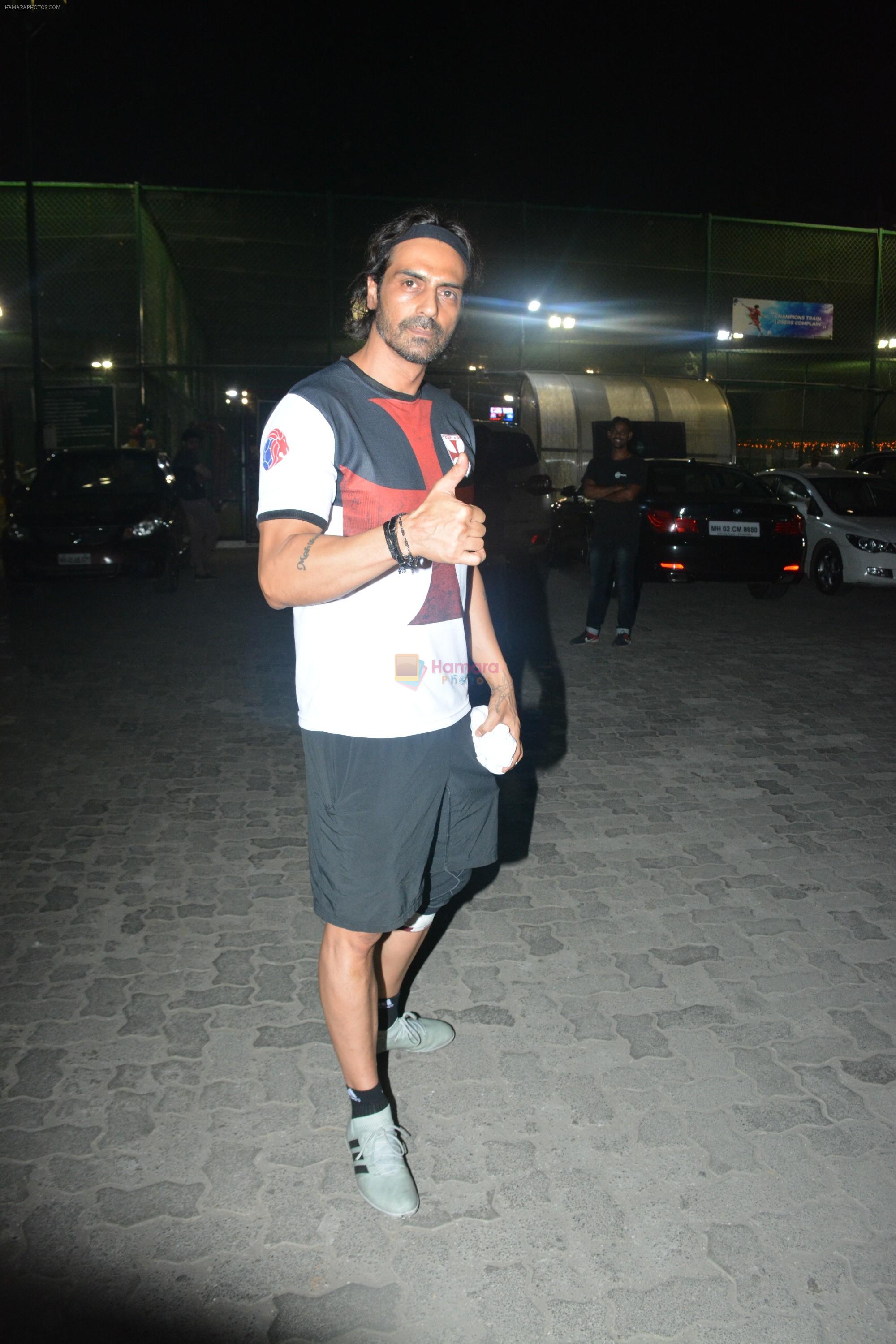 Arjun rampal with Gabriela spotted at football ground in bandra on 21st Nov 2018