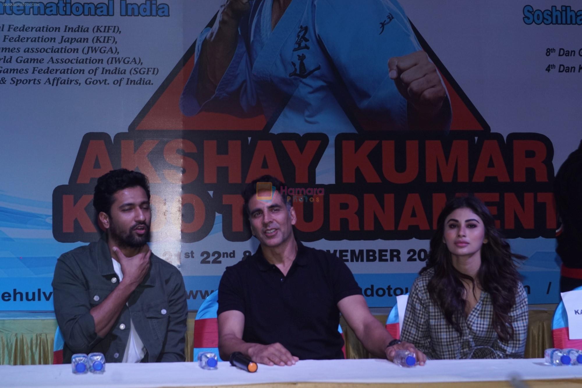 Akshay Kumar,Vicky Kaushal,Mouni Roy at the 10th Akshay Kumar Kudo Tournament on 22nd Nov 2018