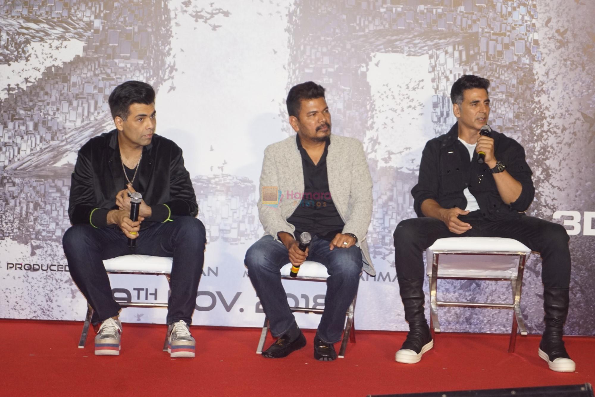 Akshay Kumar, Karan Johar, S. Shankar at the Press Conference for film 2.0 in PVR, Juhu on 25th Nov 2018