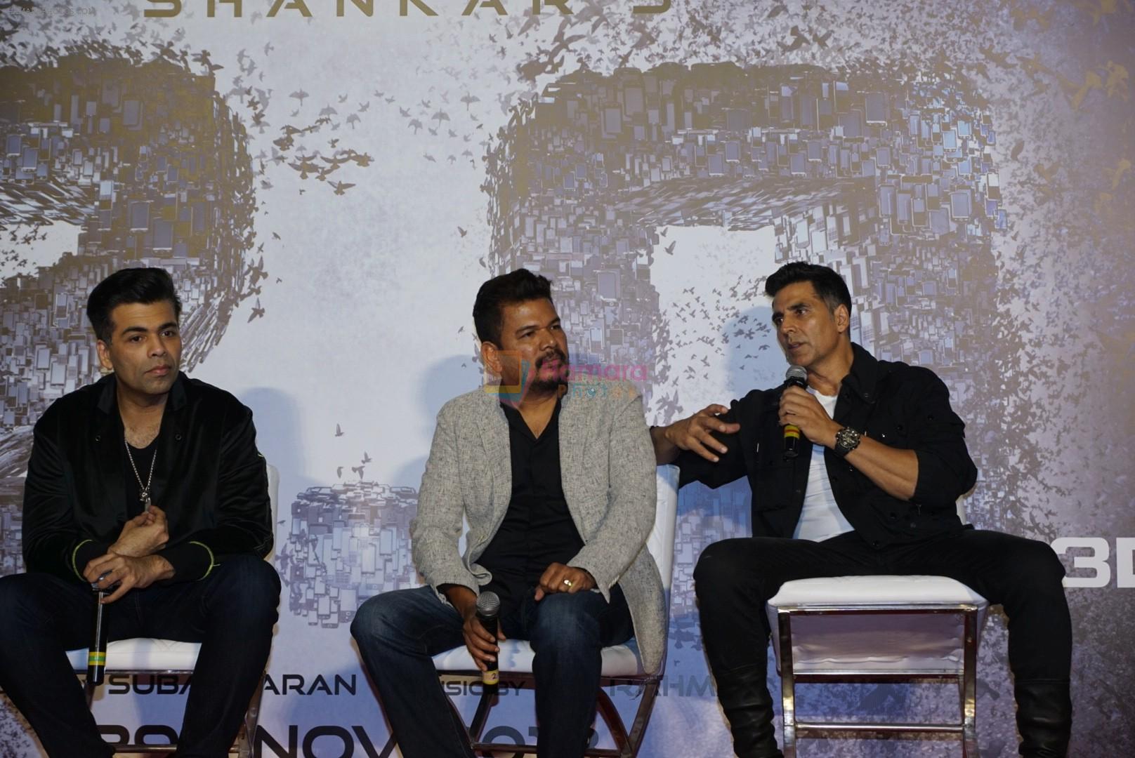 Akshay Kumar, Karan Johar, S. Shankar at the Press Conference for film 2.0 in PVR, Juhu on 25th Nov 2018