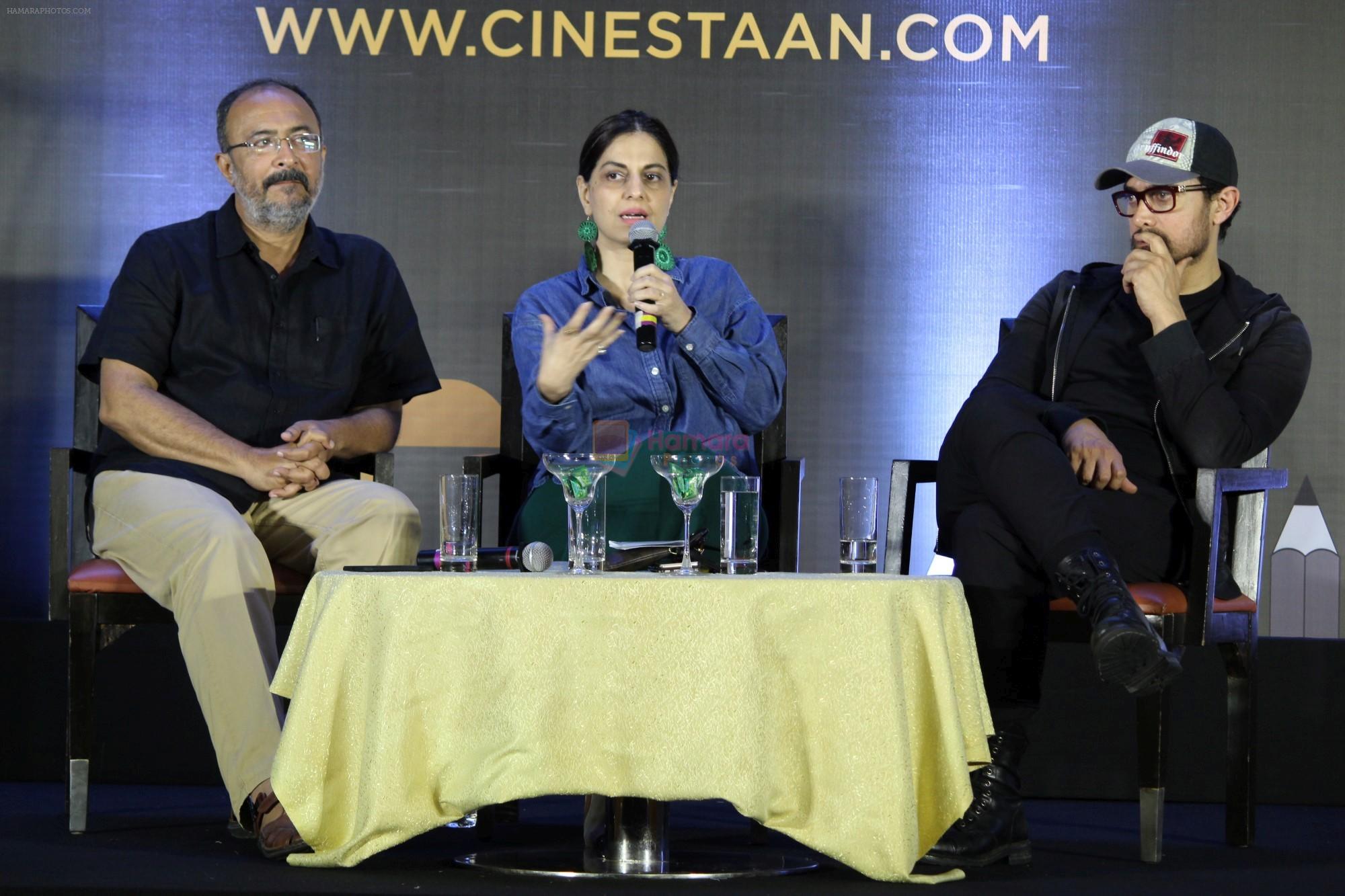 Aamir Khan, Anjum Rajabali at Grand Finale Of Cinestaan India�s Storytellers Script Contest on 26th Nov 2018