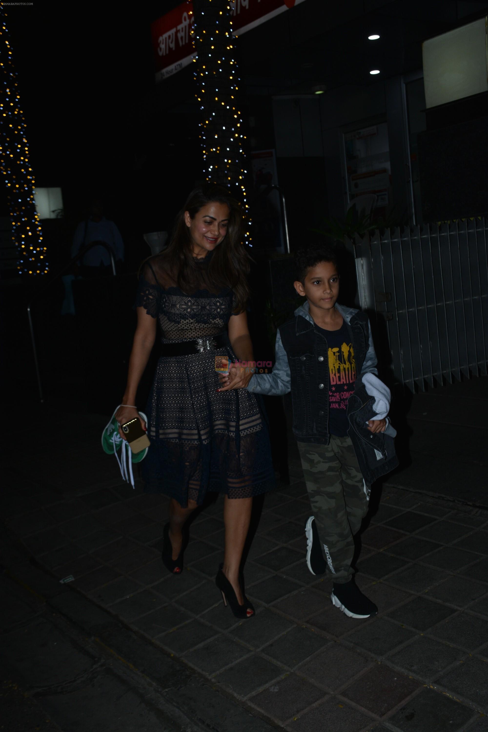Amrita Arora with son spotted at Hakkasan in bandra on 29th Nov 2018