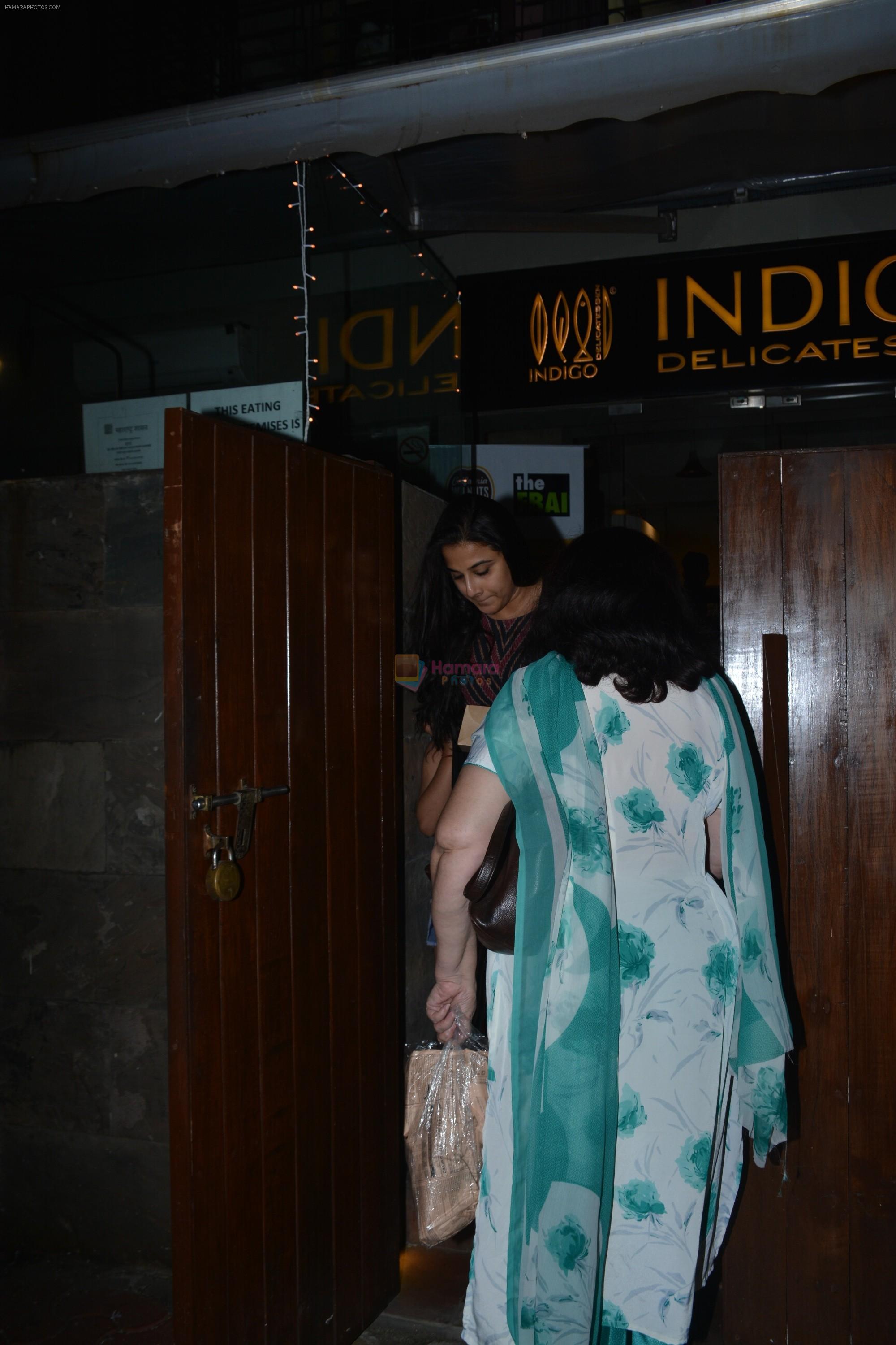 Vidya balan spotted at indigo bandra on 30th Dec 2018