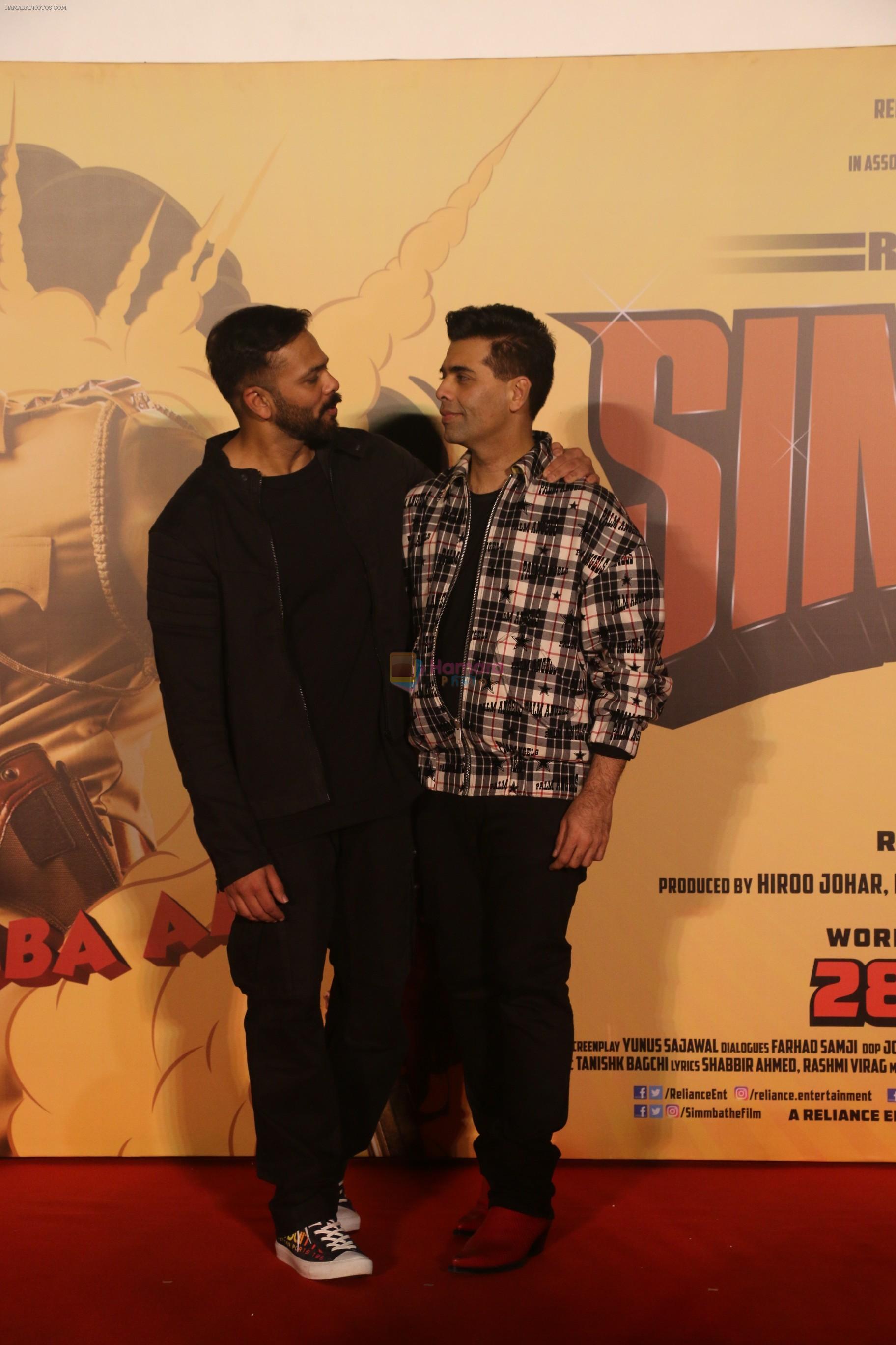 Rohit Shetty, Karan Johar at the Trailer launch of film Simmba in PVR icon, andheri on 4th Dec 2018