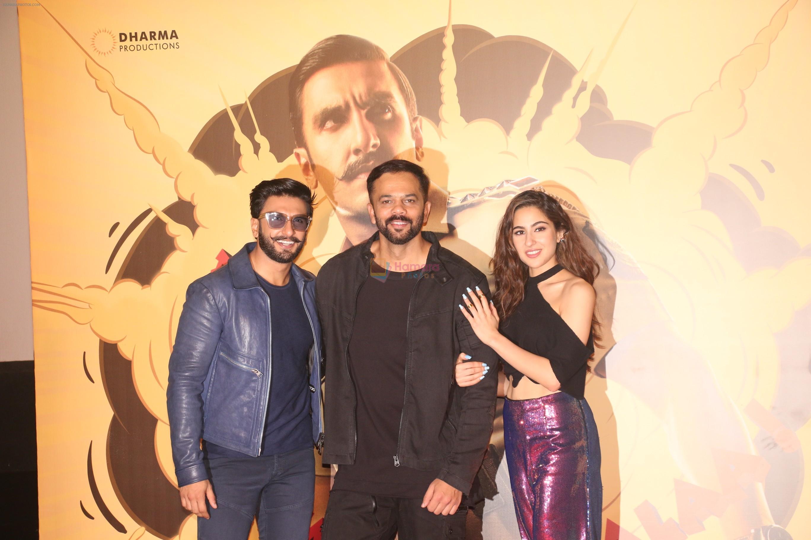 Ranveer Singh, Sara Ali Khan at the Trailer launch of film Simmba in PVR icon, andheri on 4th Dec 2018