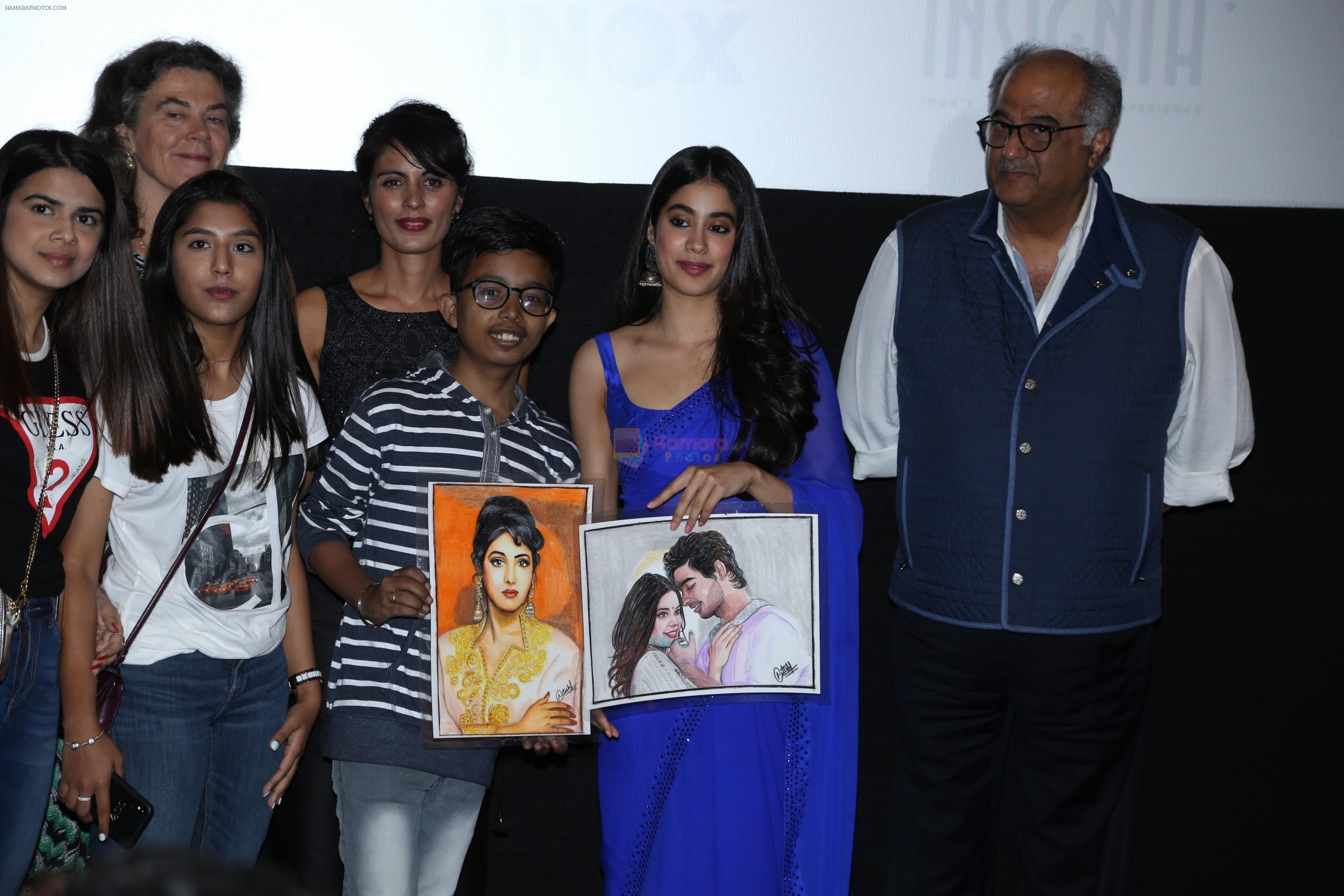 Janhvi Kapoor and Boney Kapoor snapped during felicitation at Royal Consulate of Norway in Insiginia Lounge, Metro Inox, Marine Lines on 11th Dec 2018