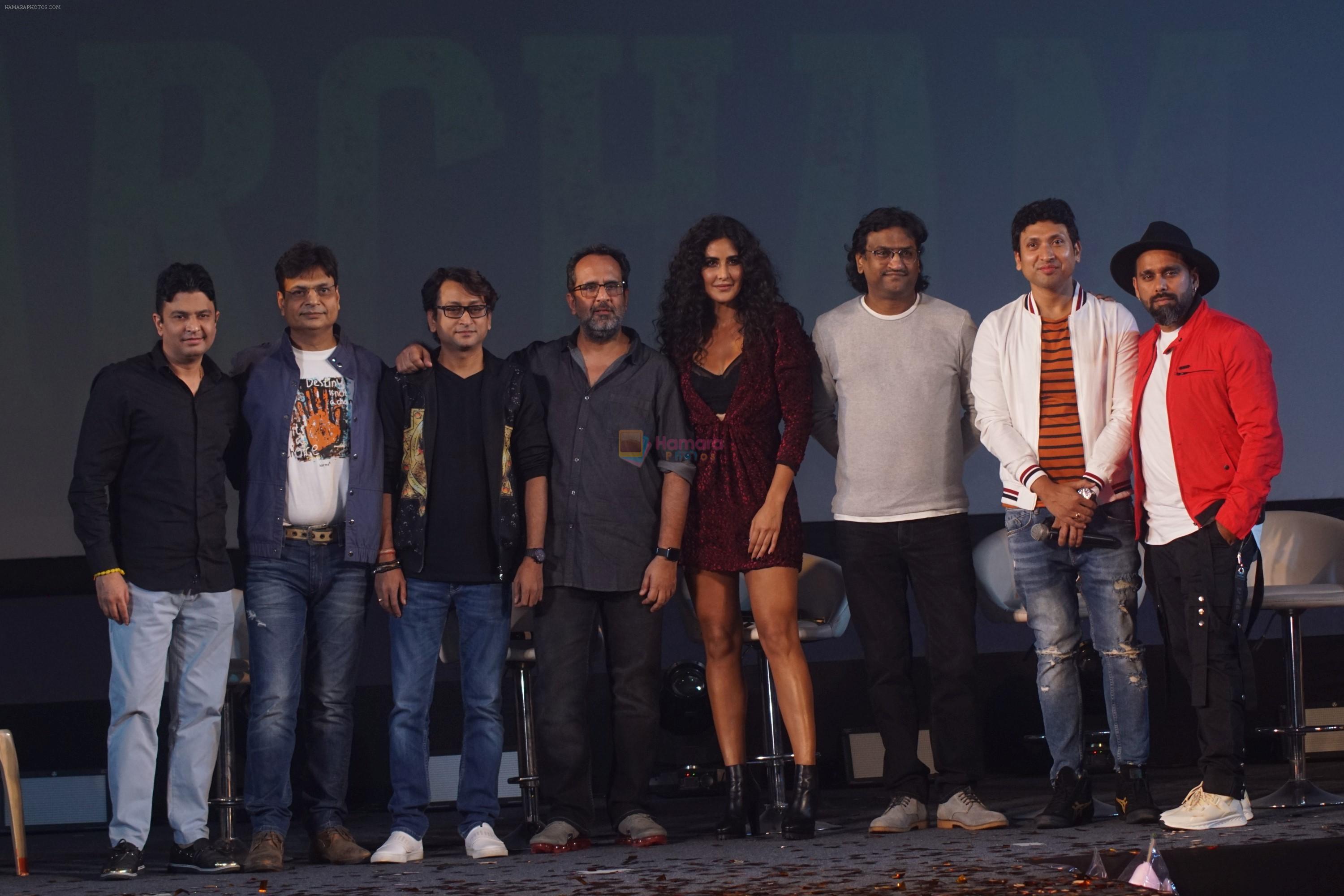 Katrina Kaif, Bhushan Kumar, Ajay Gogavale, Atul Gogavale, Anand L Rai at the Song Launch Husn Parcham from Film Zero on 12th Dec 2018