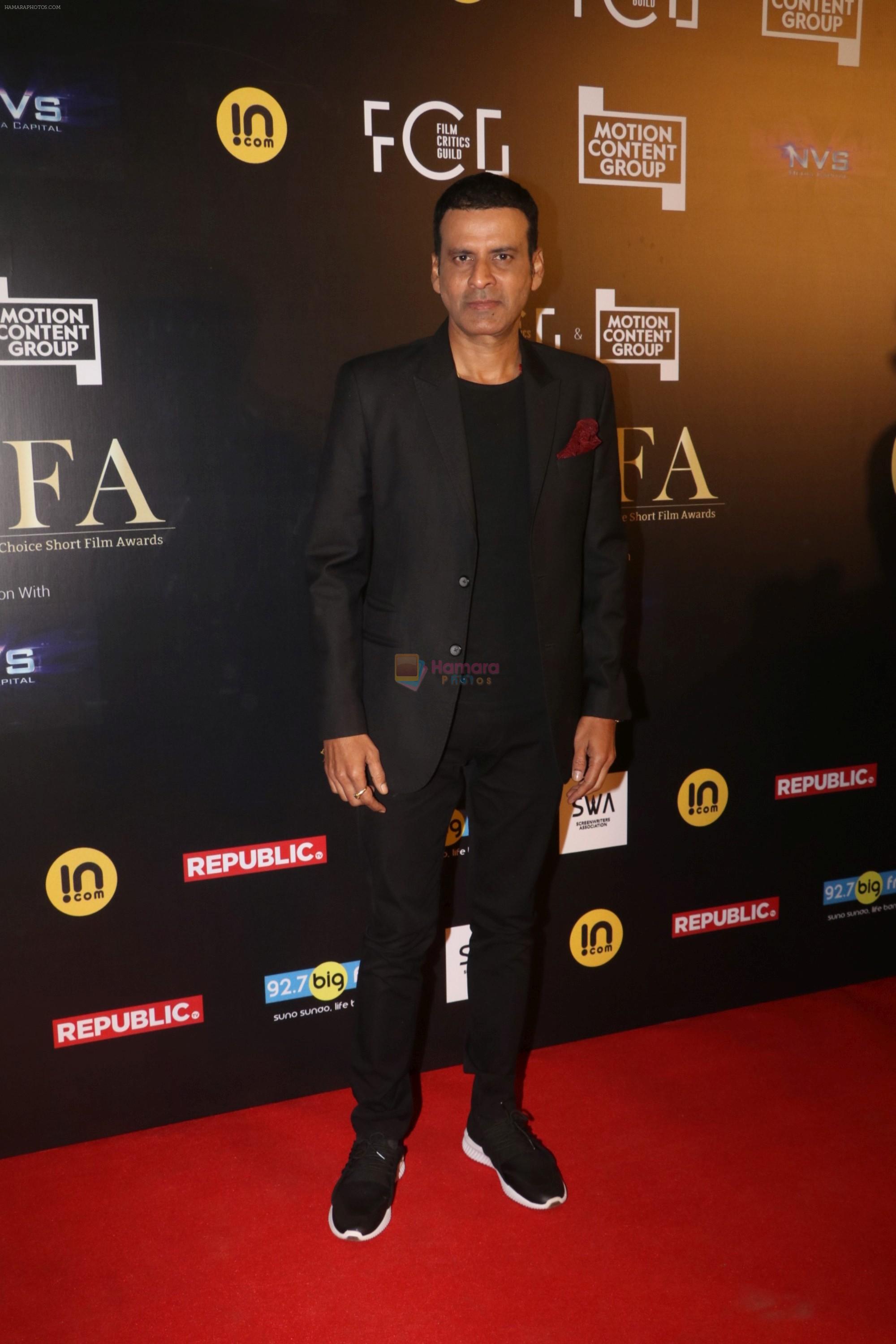 Manoj Bajpai at the Red carpet of critics choice short film awards on 15th Dec 2018