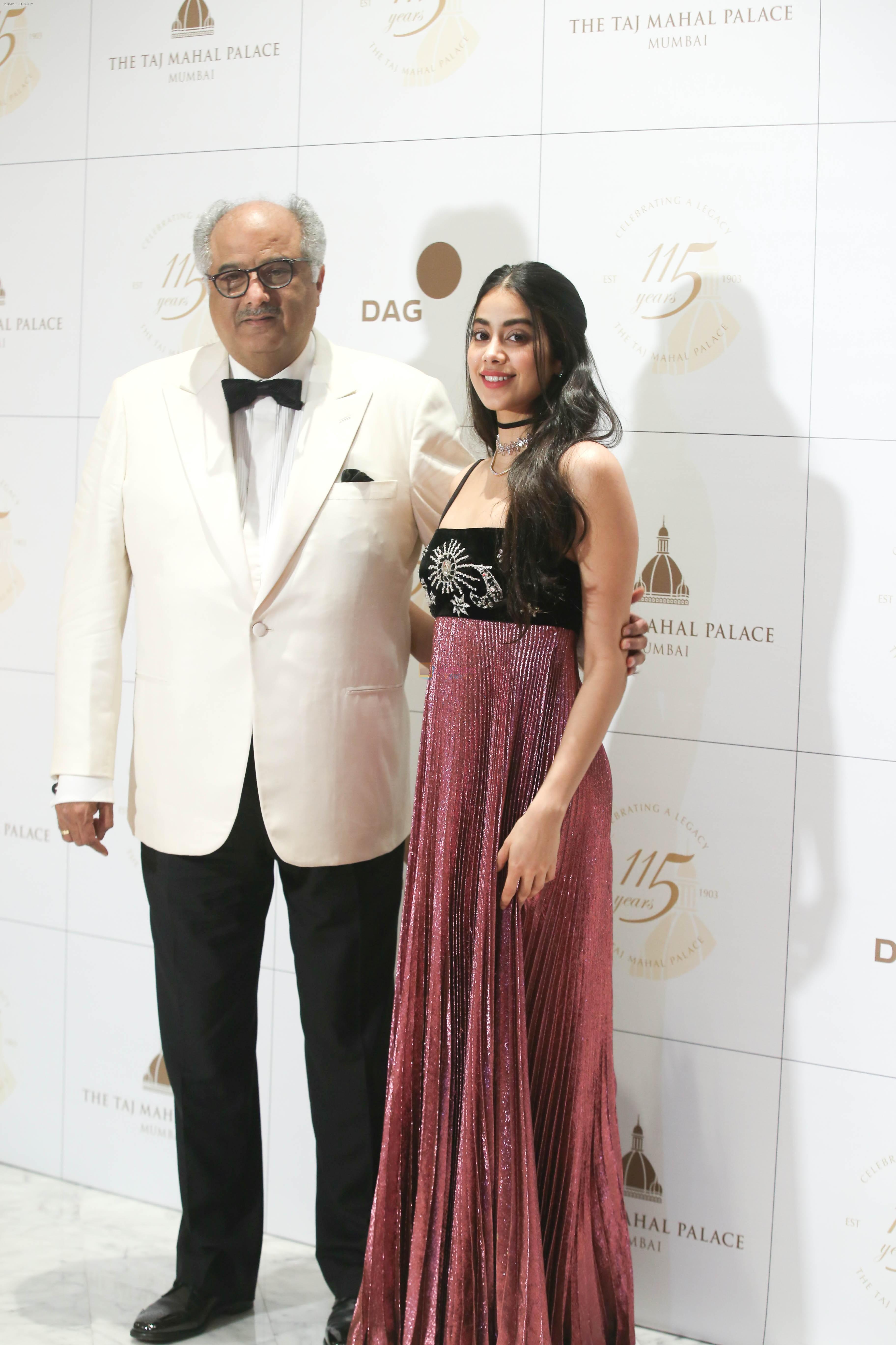 Janhvi Kapoor, Boney Kapoor attends the 115th anniversary celebration of Taj Mahal Palace which was celebrated with A Black Tie Charity Ball in mumbai on 15th Dec 2018
