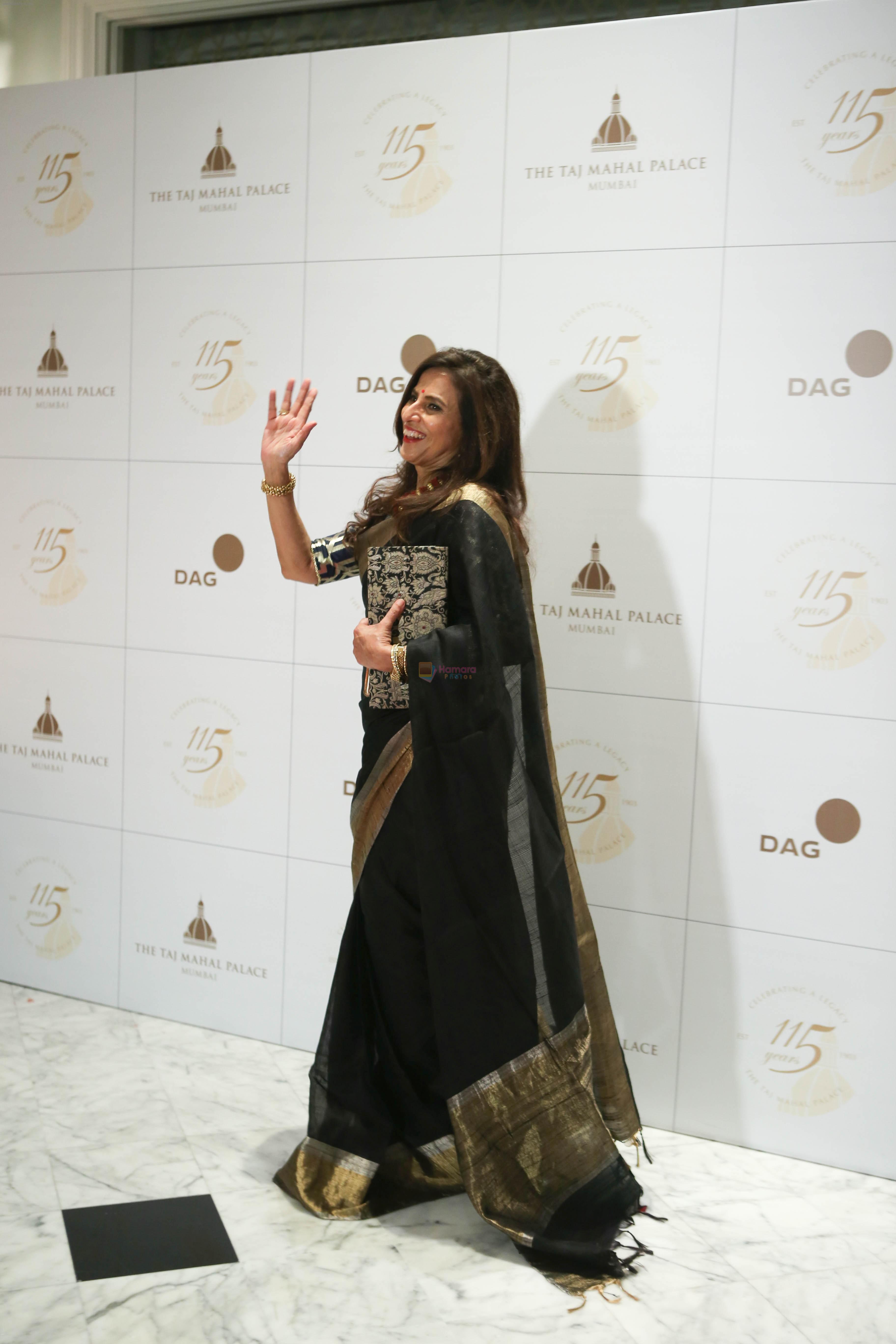 Shobhaa De attends the 115th anniversary celebration of Taj Mahal Palace which was celebrated with A Black Tie Charity Ball in mumbai on 15th Dec 2018
