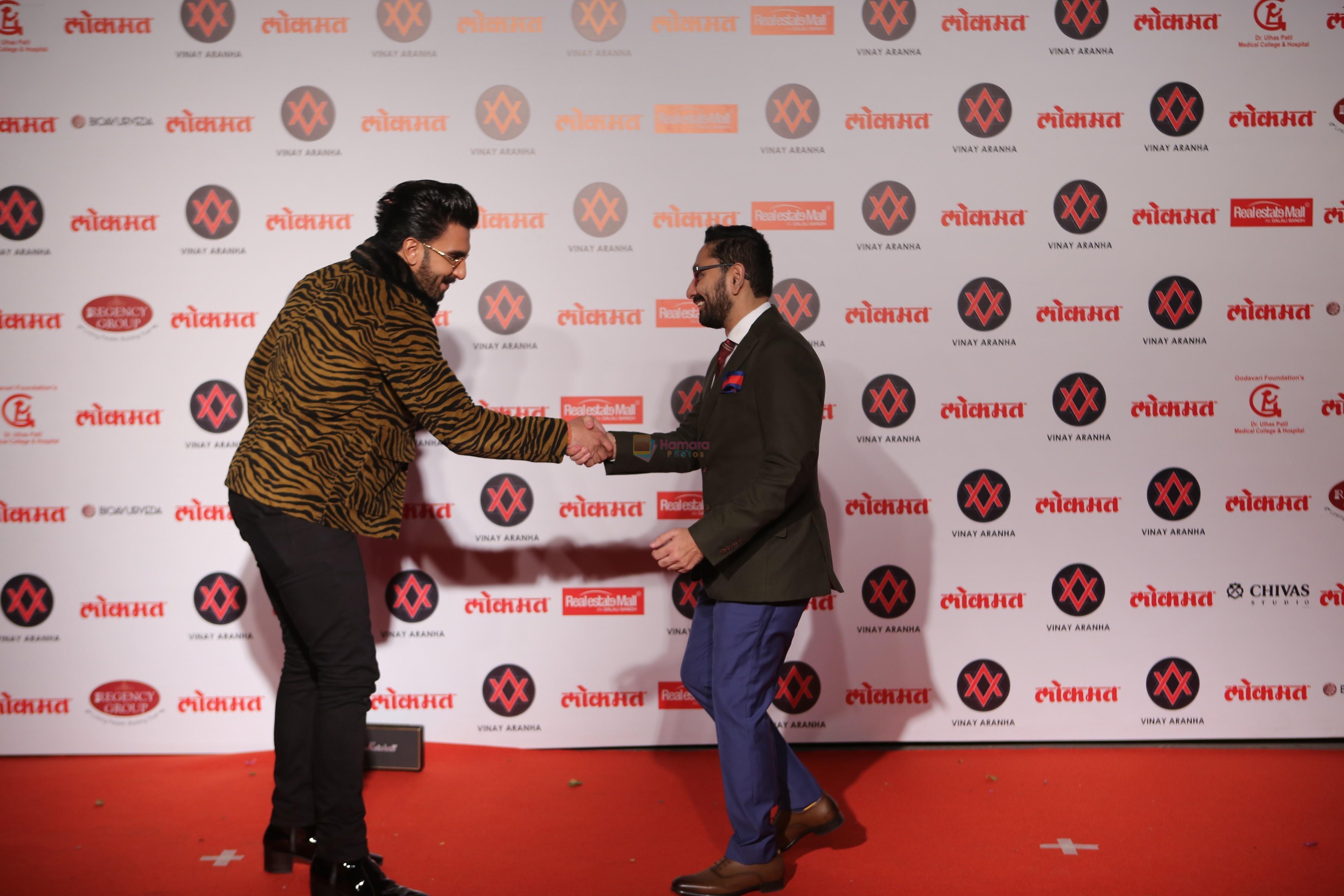 Ranveer Singh at Lokmat Most Stylish Awards in The Leela hotel andheri on 19th Dec 2018