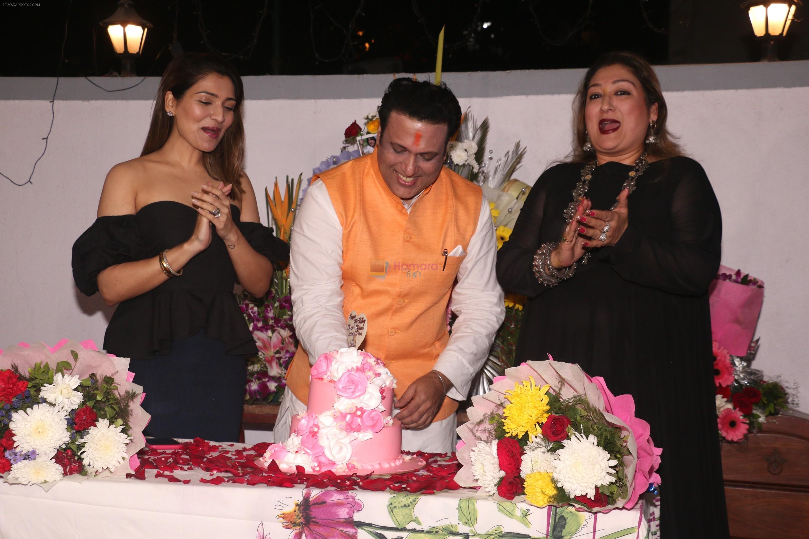 Govinda celebrates his birthday with cake cutting at his residence in juhu on 21st Dec 2018